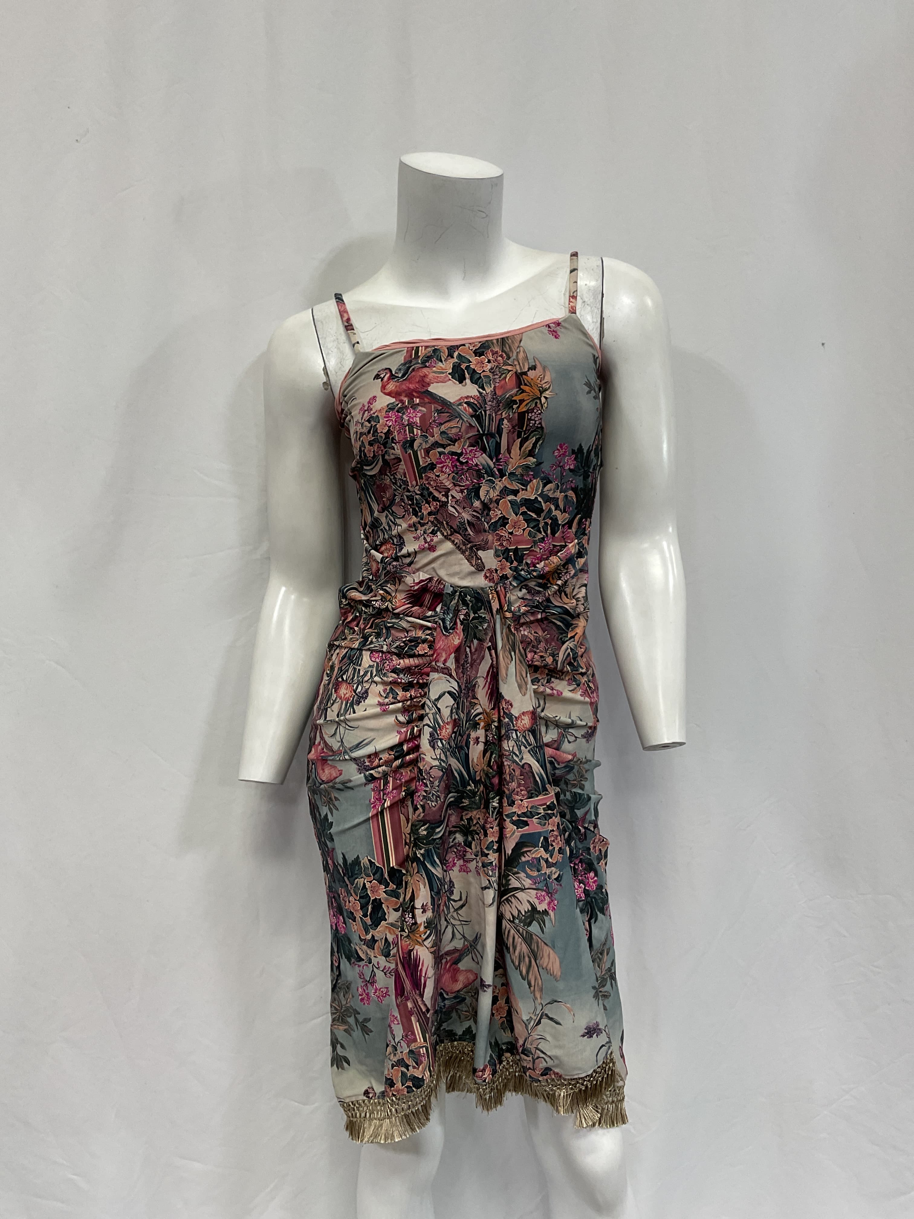 Lycra Fringe Dress In Paraiso Print - Image 3