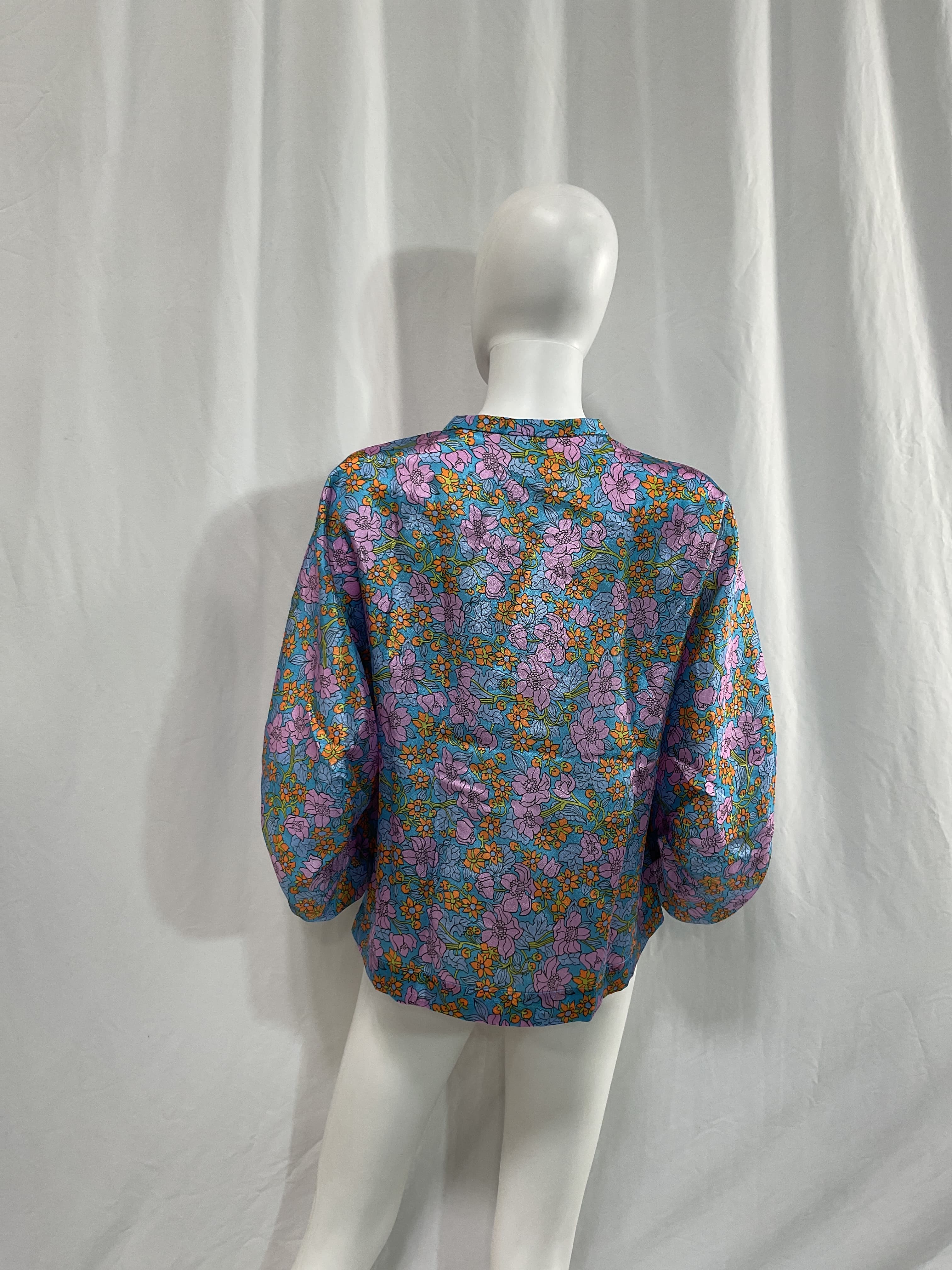 Blue Flowerscape Martha Blouse - Image 2