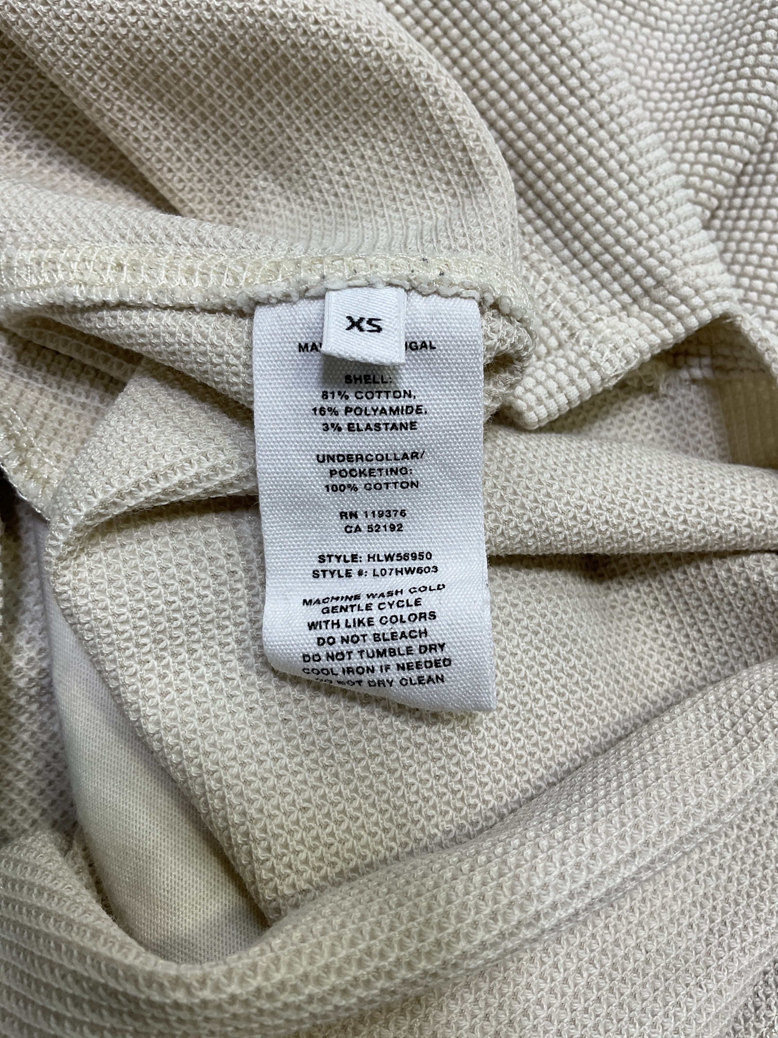 Waffle Polo Dress In Winter White - Image 3