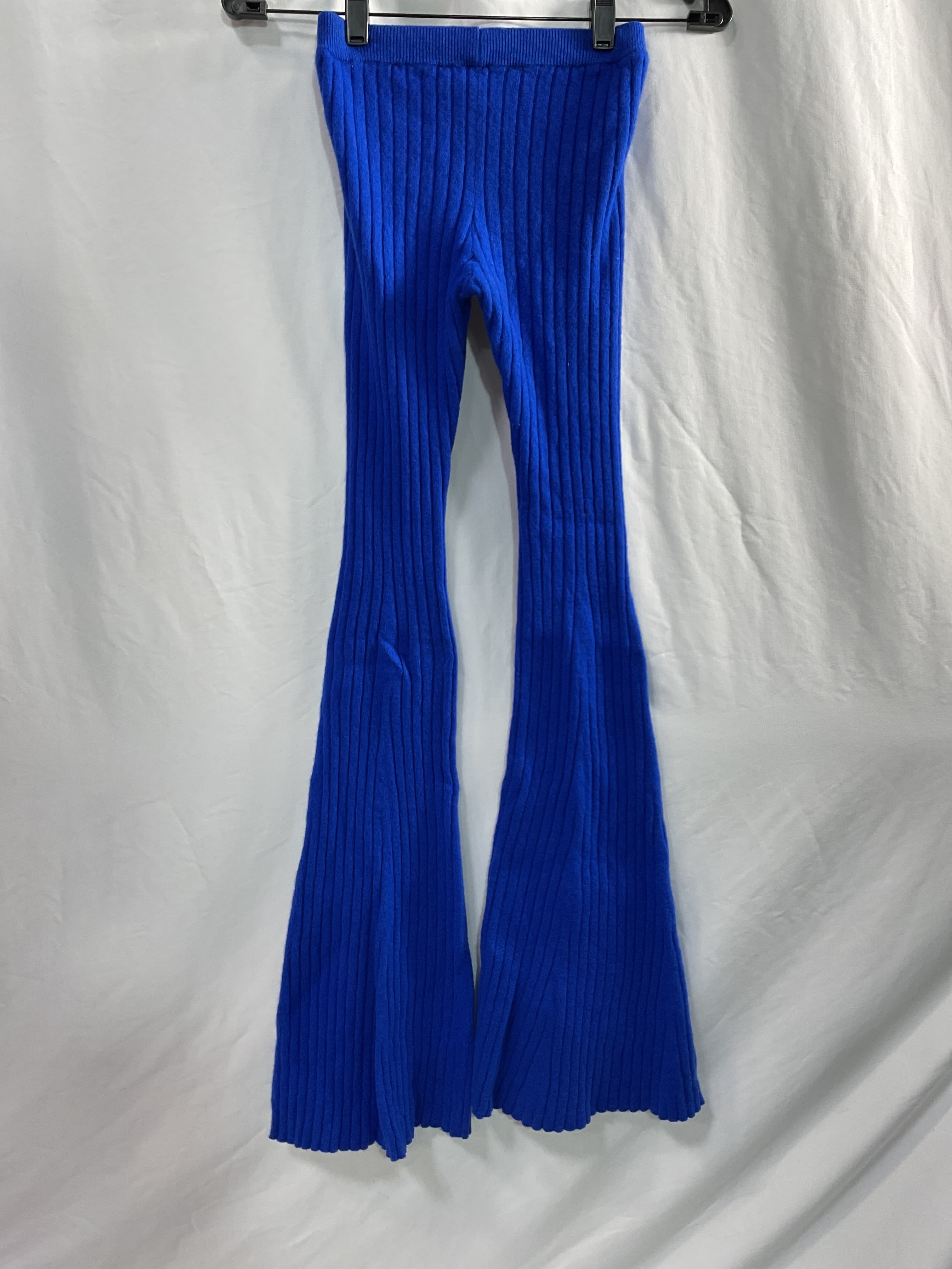 Wool Cashmere Flare Pant In Royal Blue - Image 3