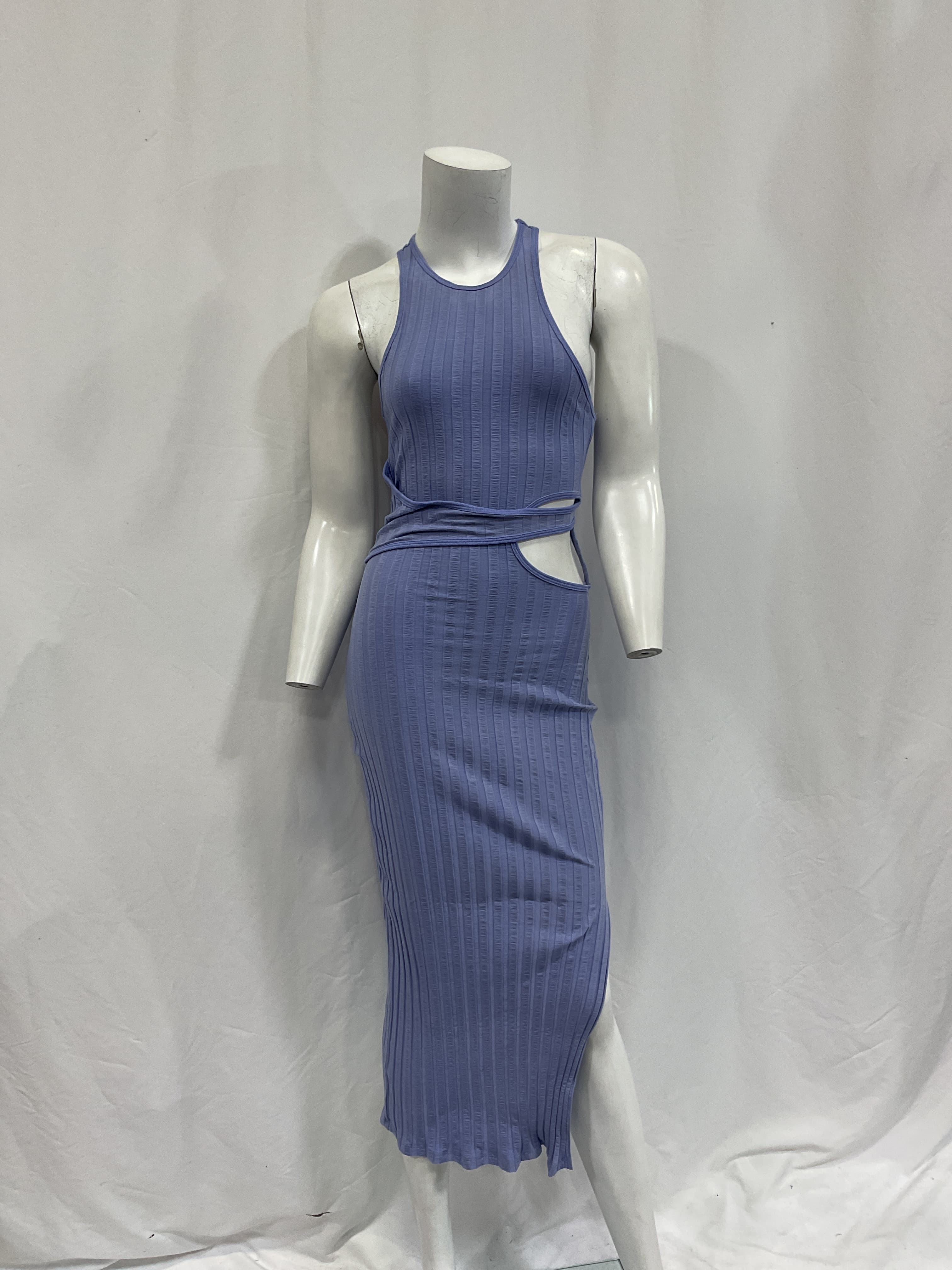 Kaya Cut Out Midi Dress In Cornflower - Image 2