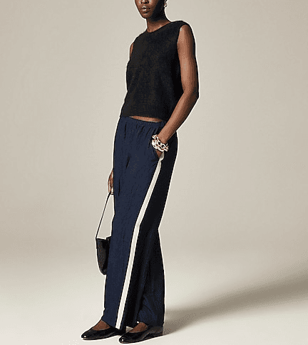 Stratus Side-Stripe Pant In Textured Satin - Image 1