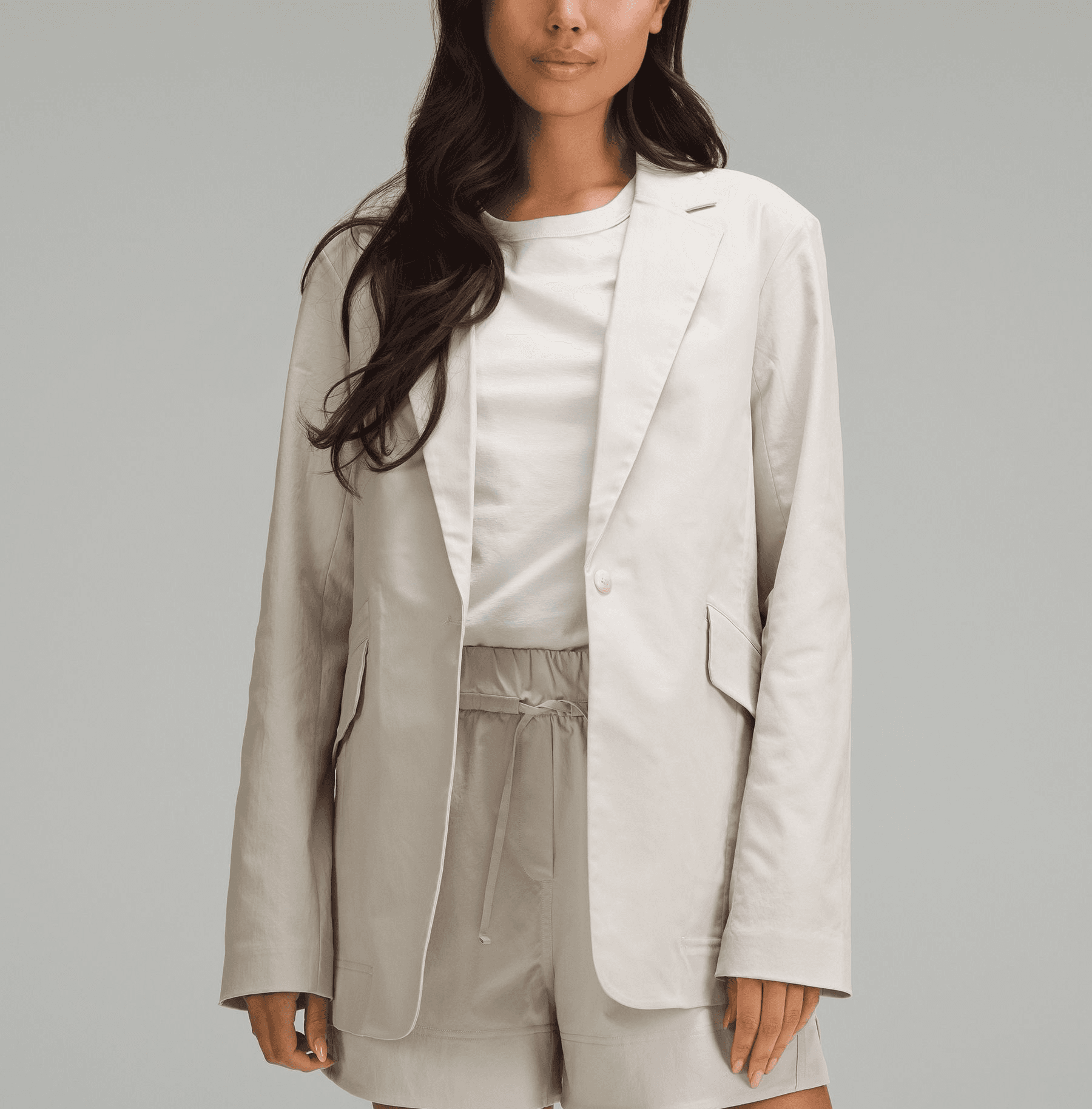 Relaxed-Fit Twill Blazer - Image 1