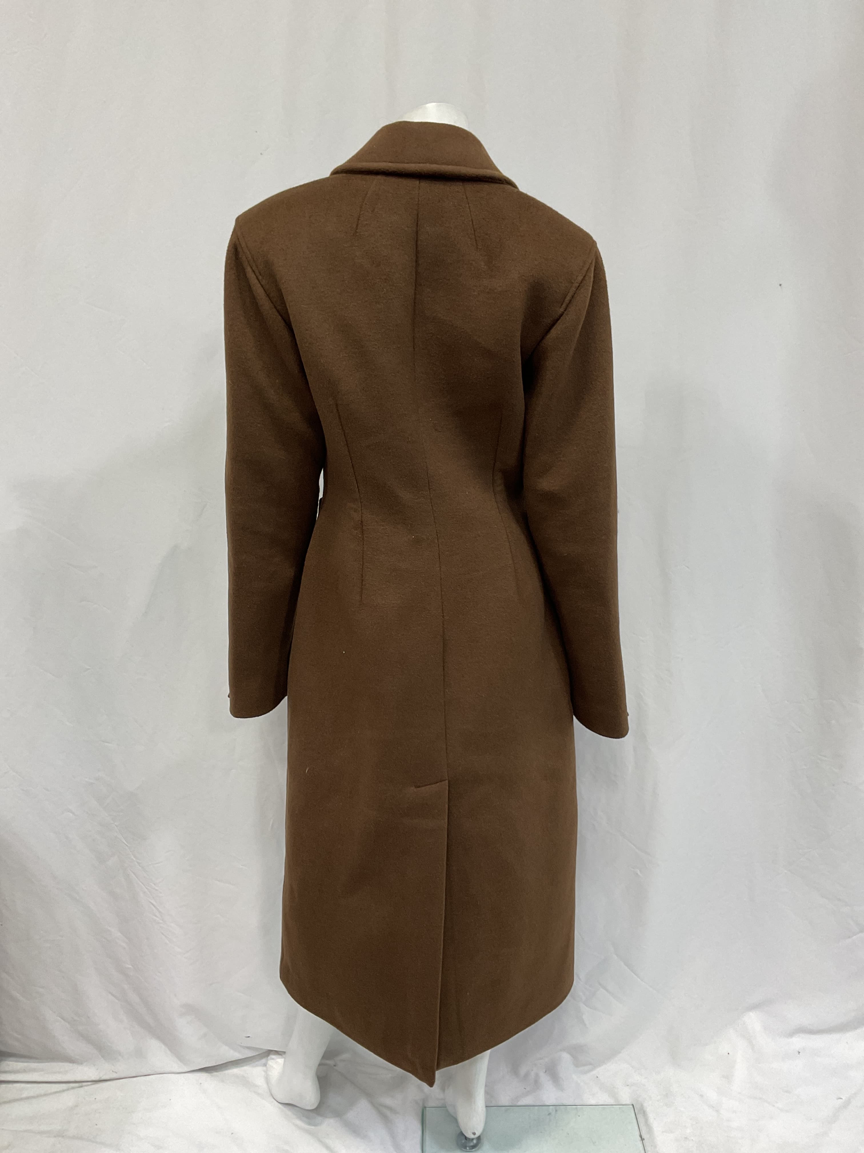 L'academie X Marianna Long Coat In Espresso Brown - Image 2