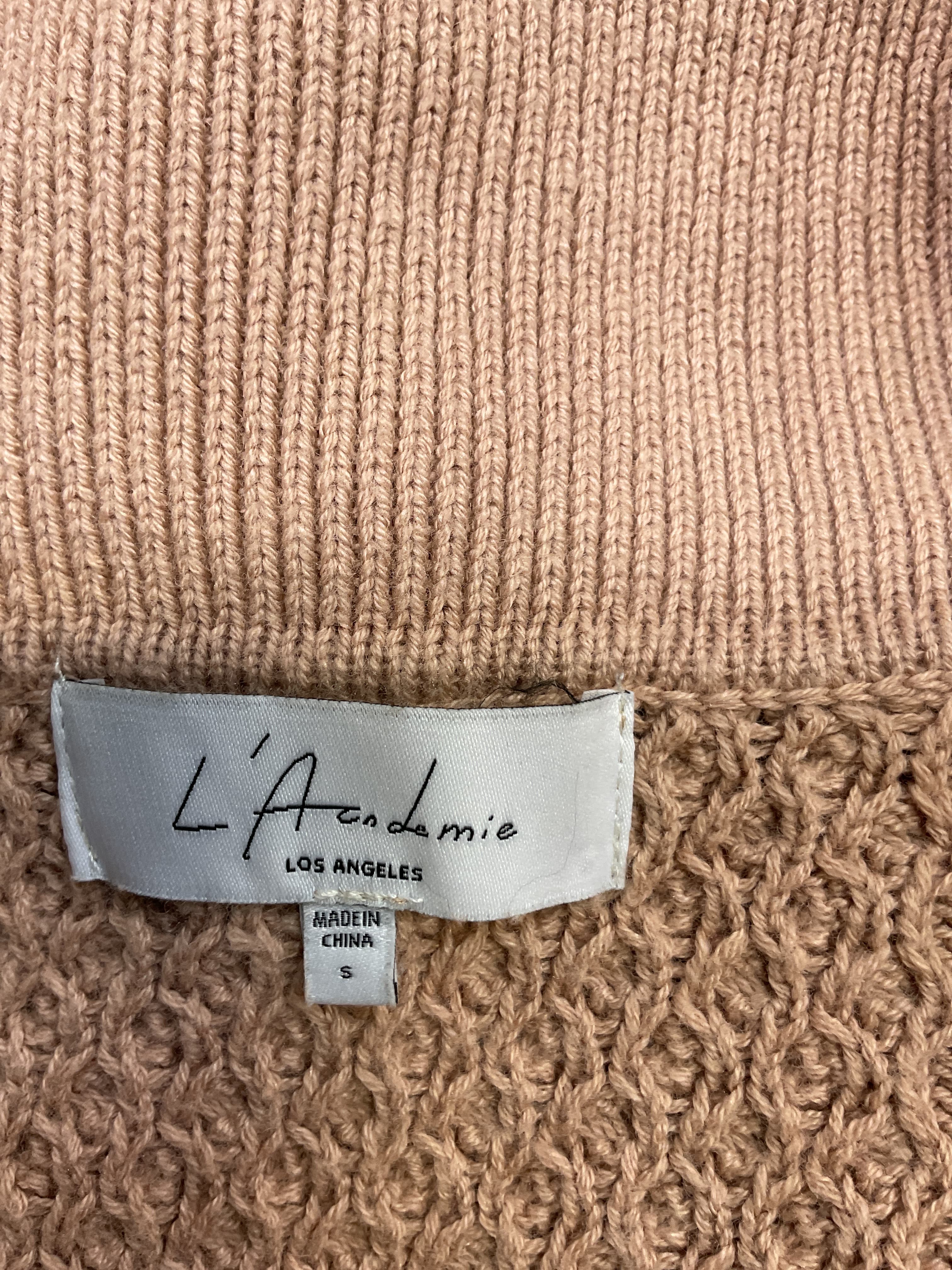 L'academie X Lindsi Lane Miles Cable Pullover In Light Beige - Image 3