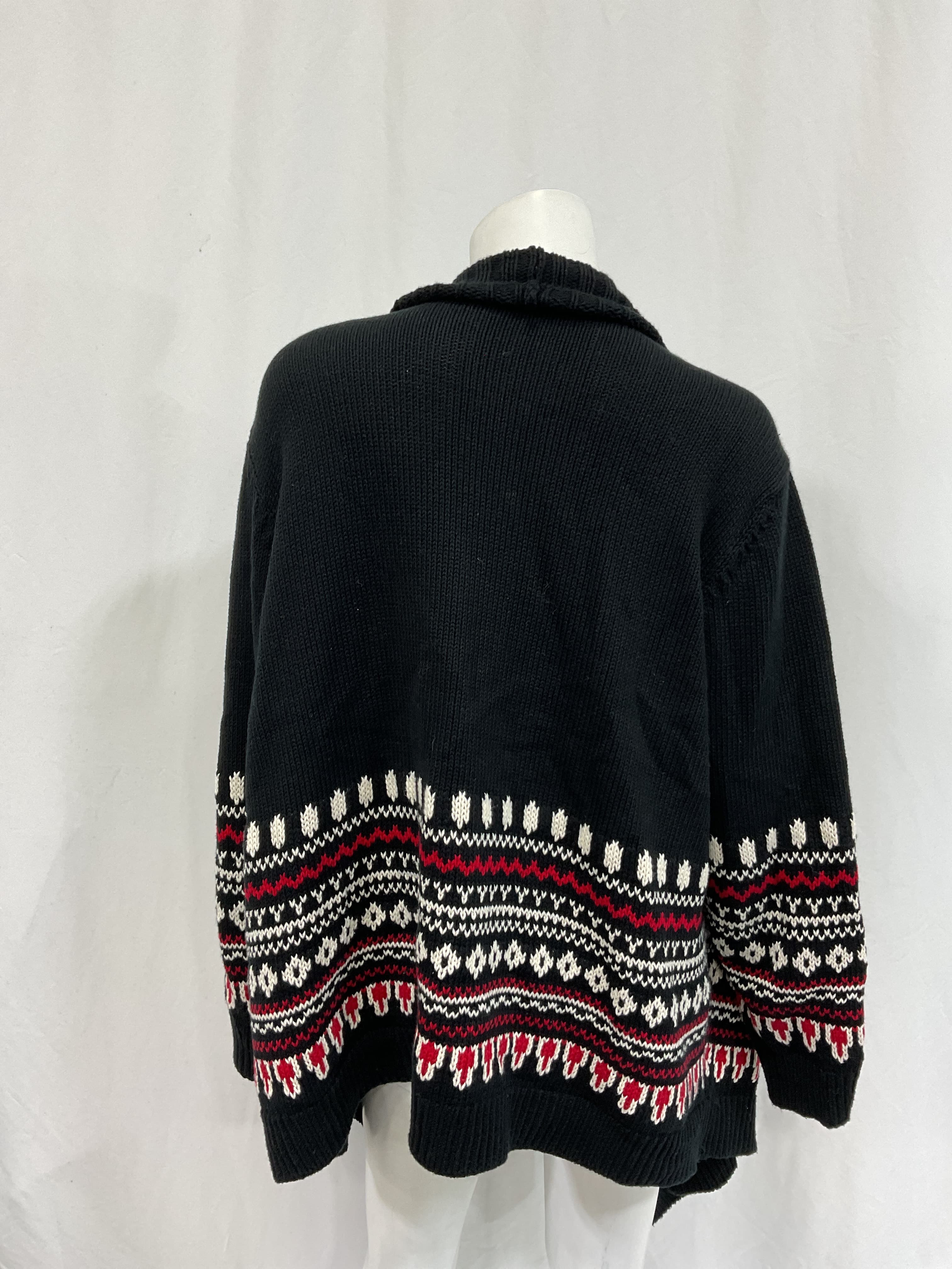 Fair Isle Cotton Shawl-Collar Cardigan - Image 2