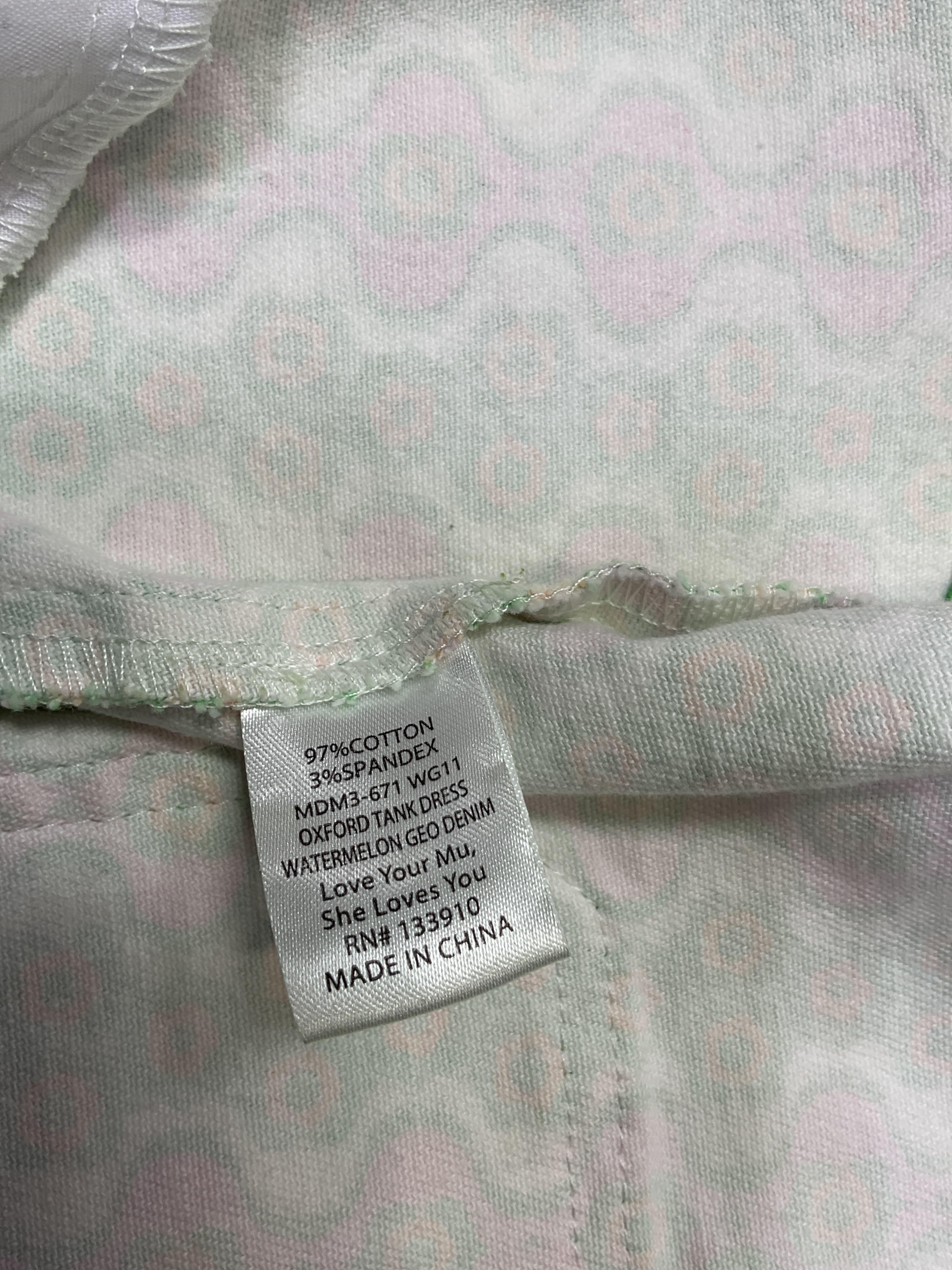 Oxford Tank Dress In Watermelon Geo - Image 4