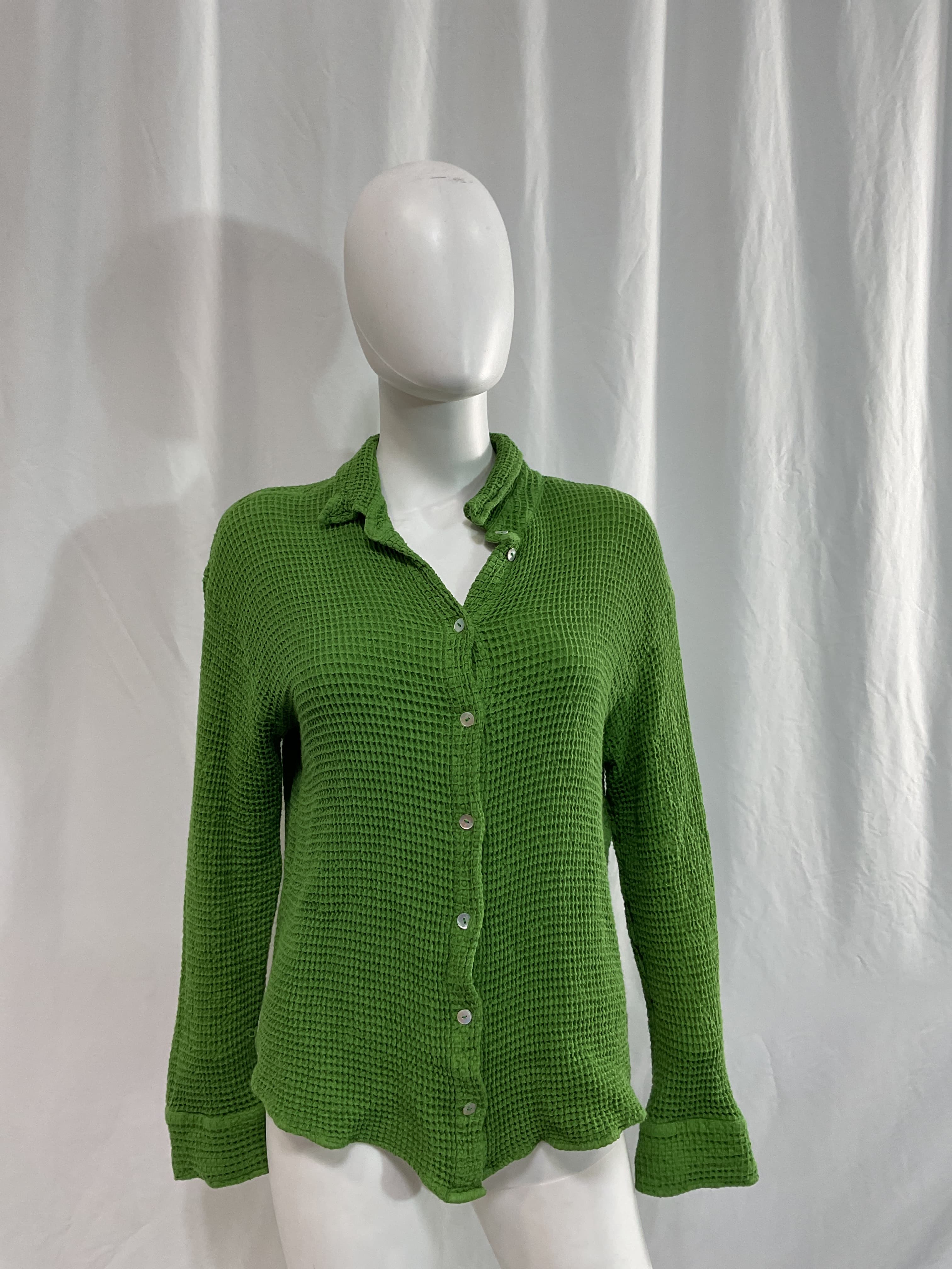 Waffle Buttondown Top - Image 3