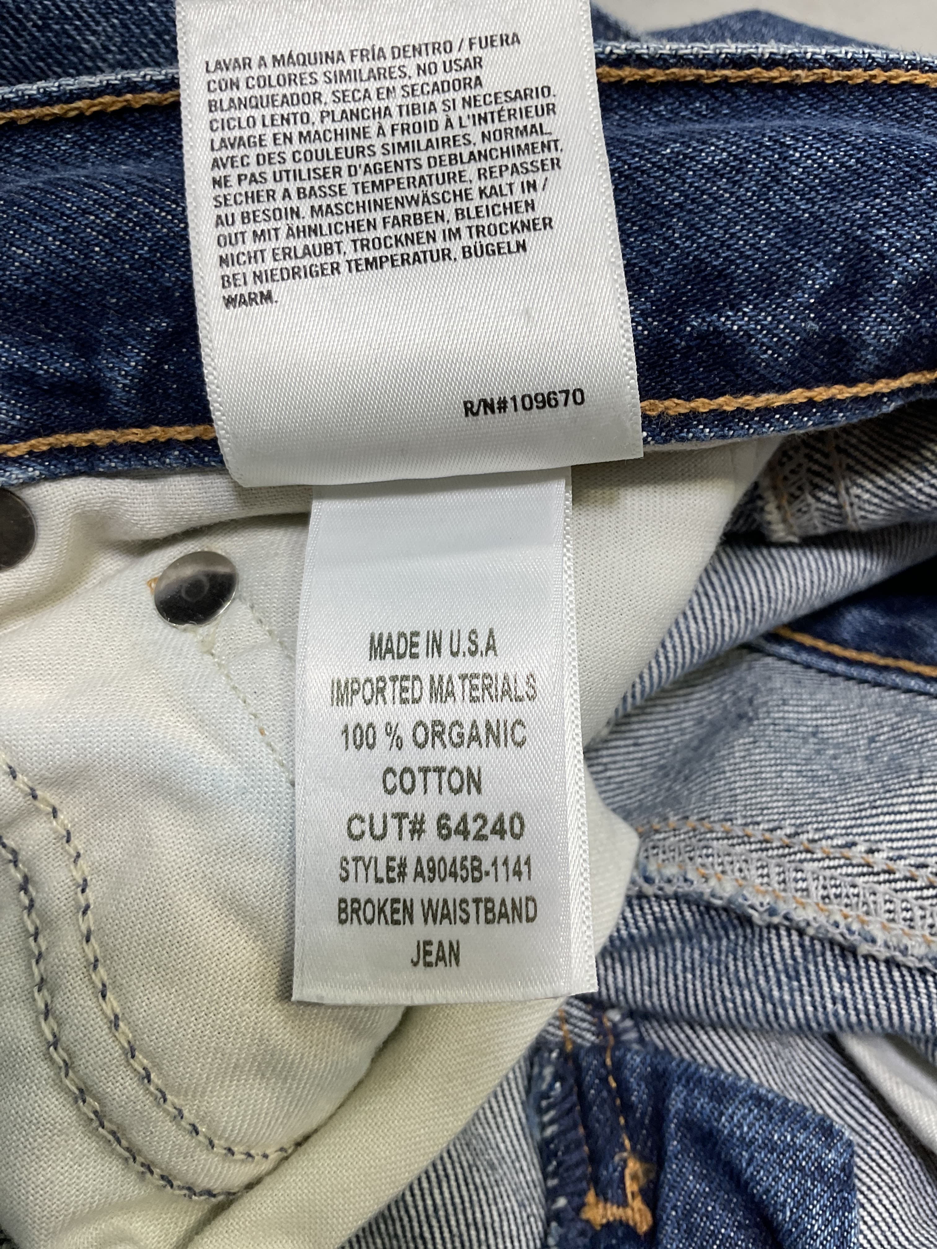 Blue Broken Waistband Jeans - Image 3