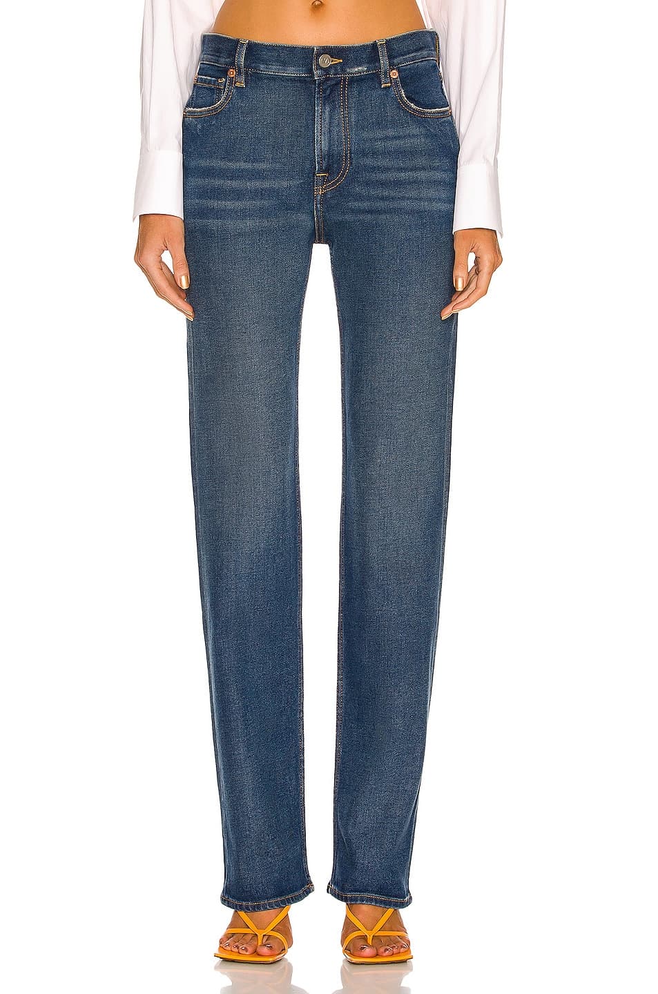 5 Pocket Jean In Denim Scuro - Image 1