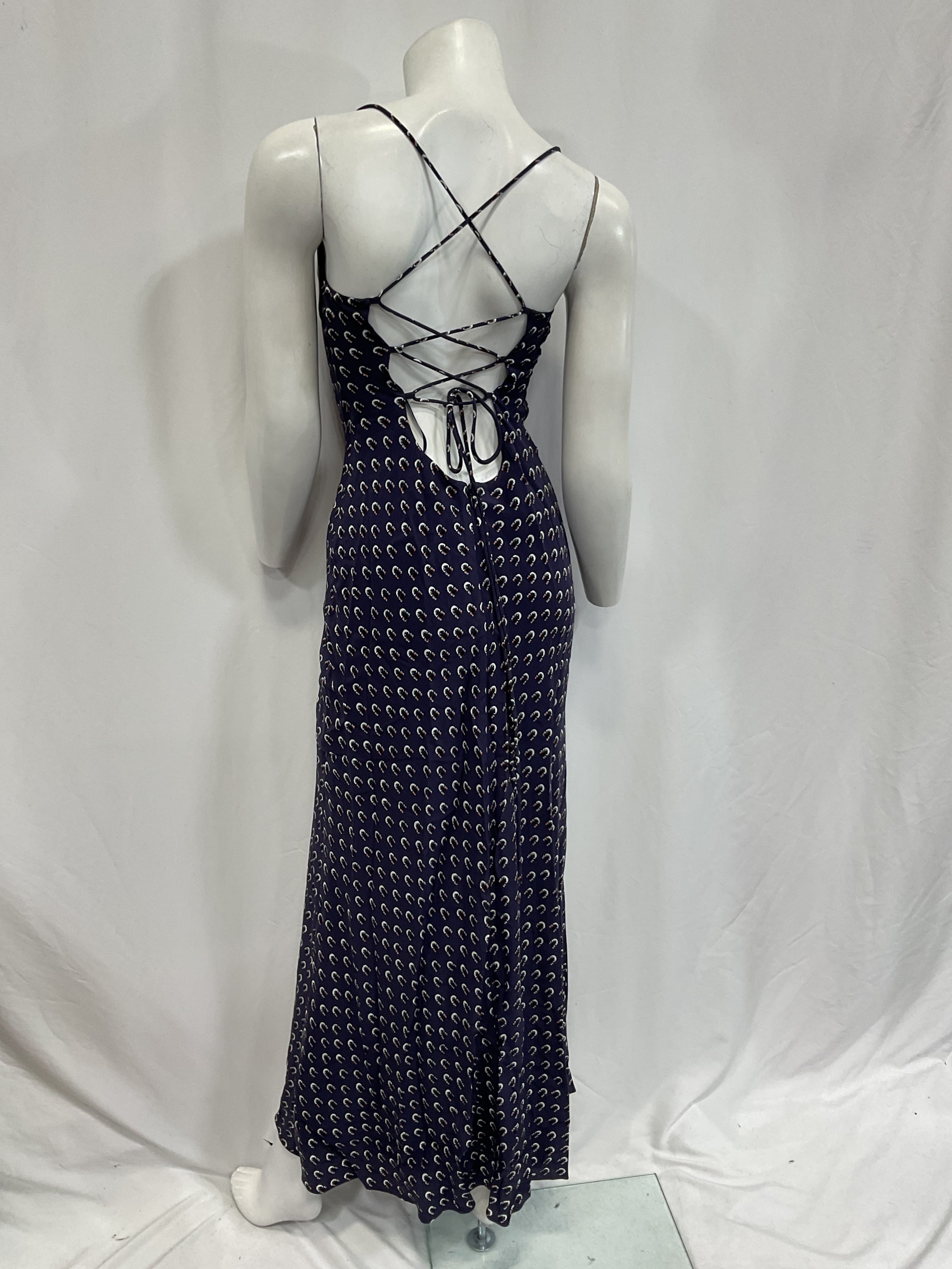 Bellamy Dress In Navy Calico - Image 3