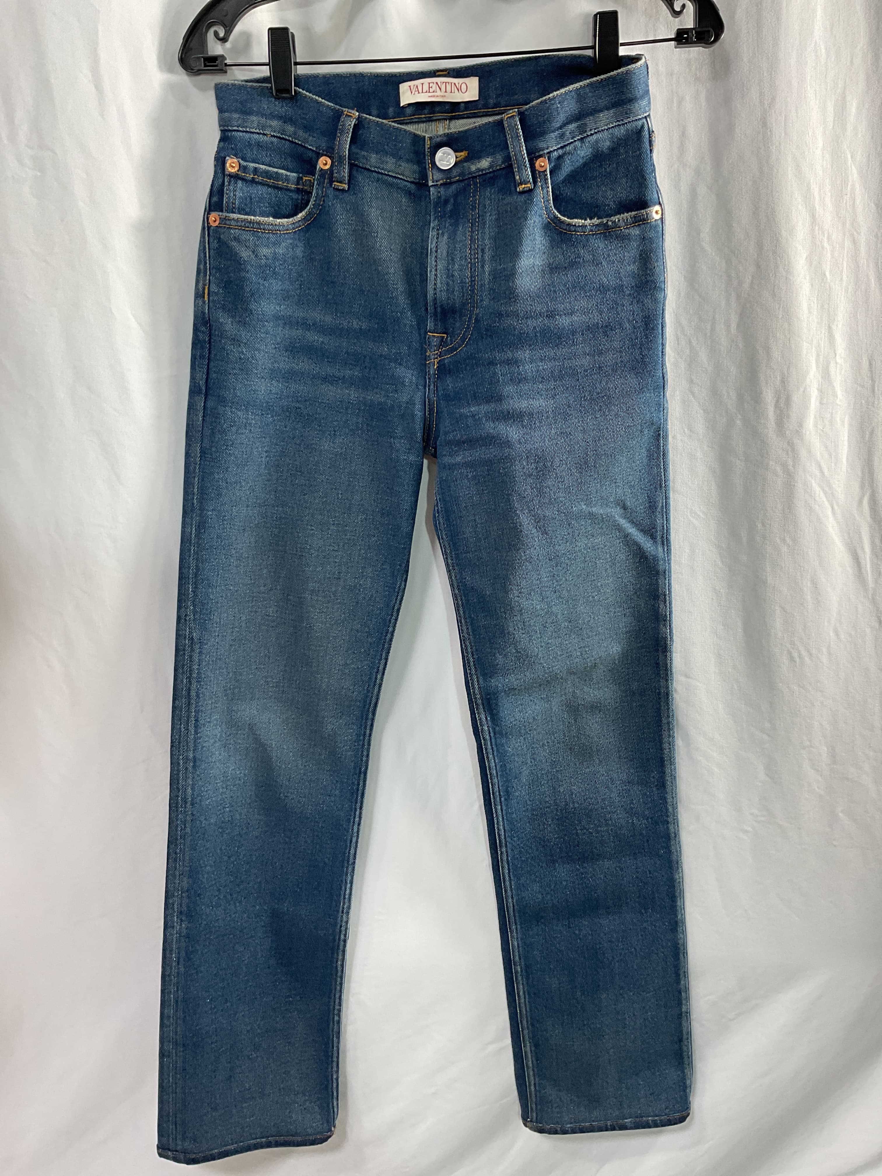 5 Pocket Jean In Denim Scuro - Image 3