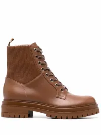 Martis 20 Ribbed-Detail Combat Boots - Image 1