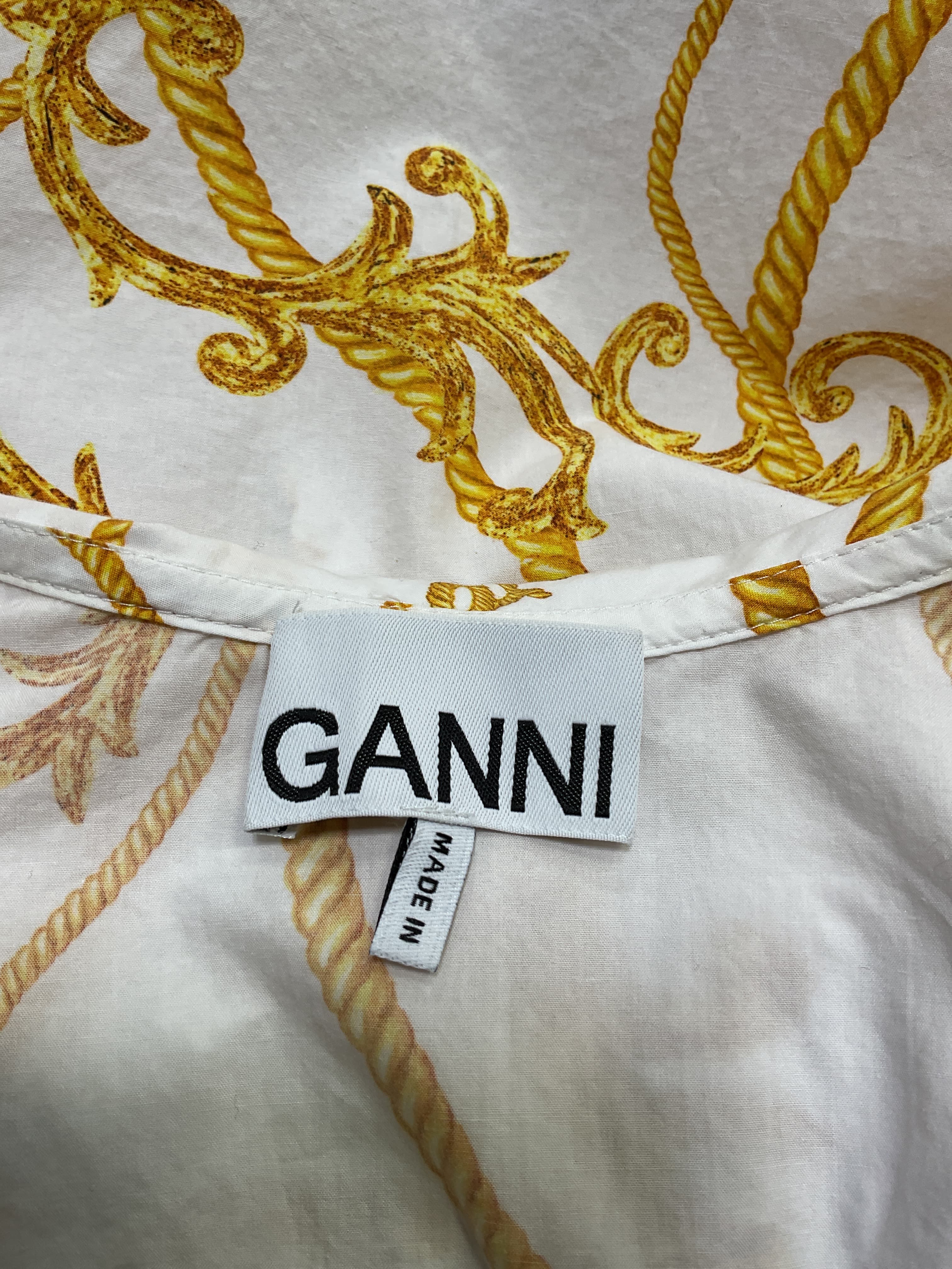Oversized Ruffled Printed Organic Cotton-Poplin Blouse - Image 4