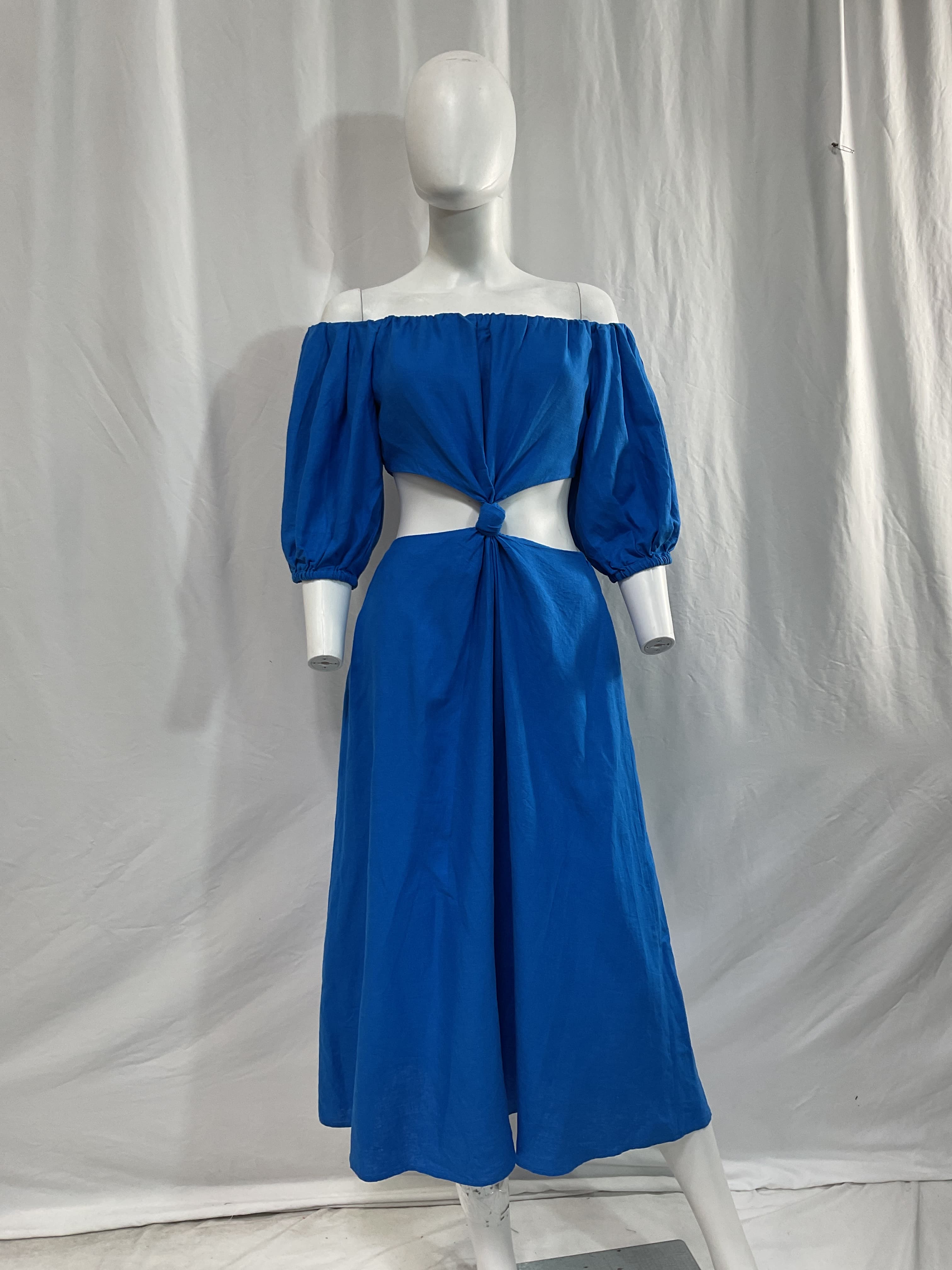 Blue Knot Midi Dress - Image 3