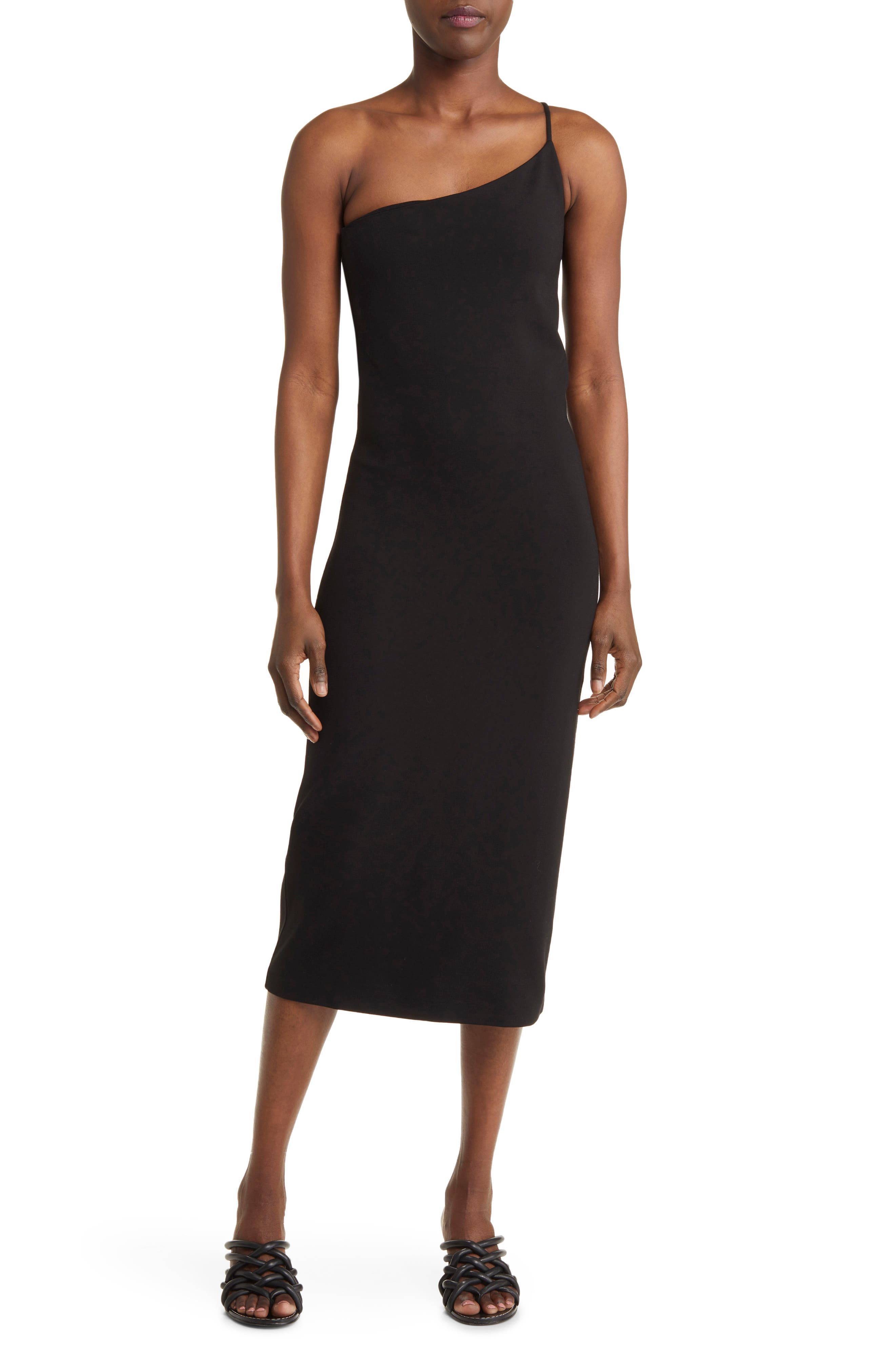 Irina One-Shoulder Ponte Knit Dress - Image 1