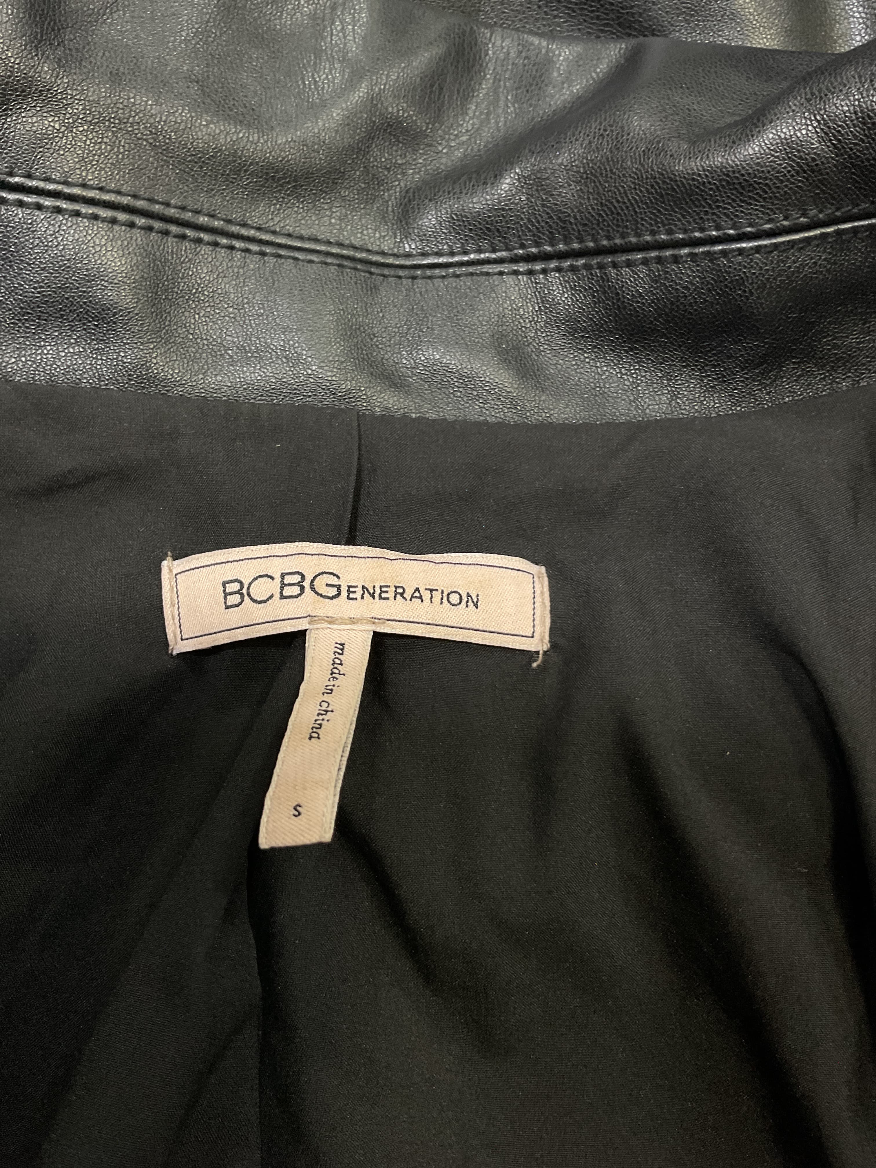 Faux Leather Boyfriend Blazer - Image 4