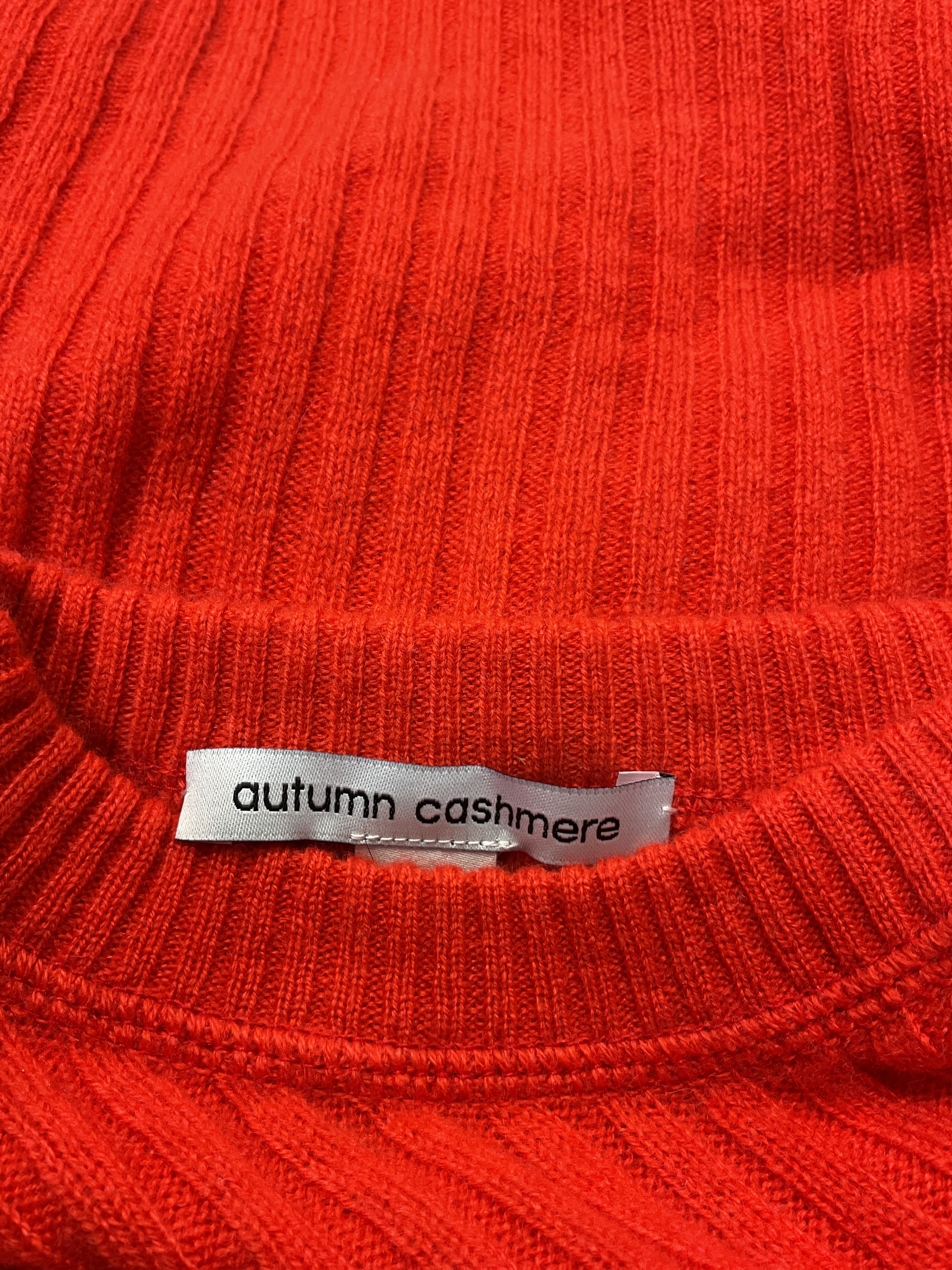 Rib Crew Neck Top In Flame - Image 4