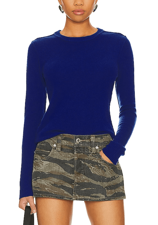 Undone Edge Crew Neck In Sodalite - Image 1