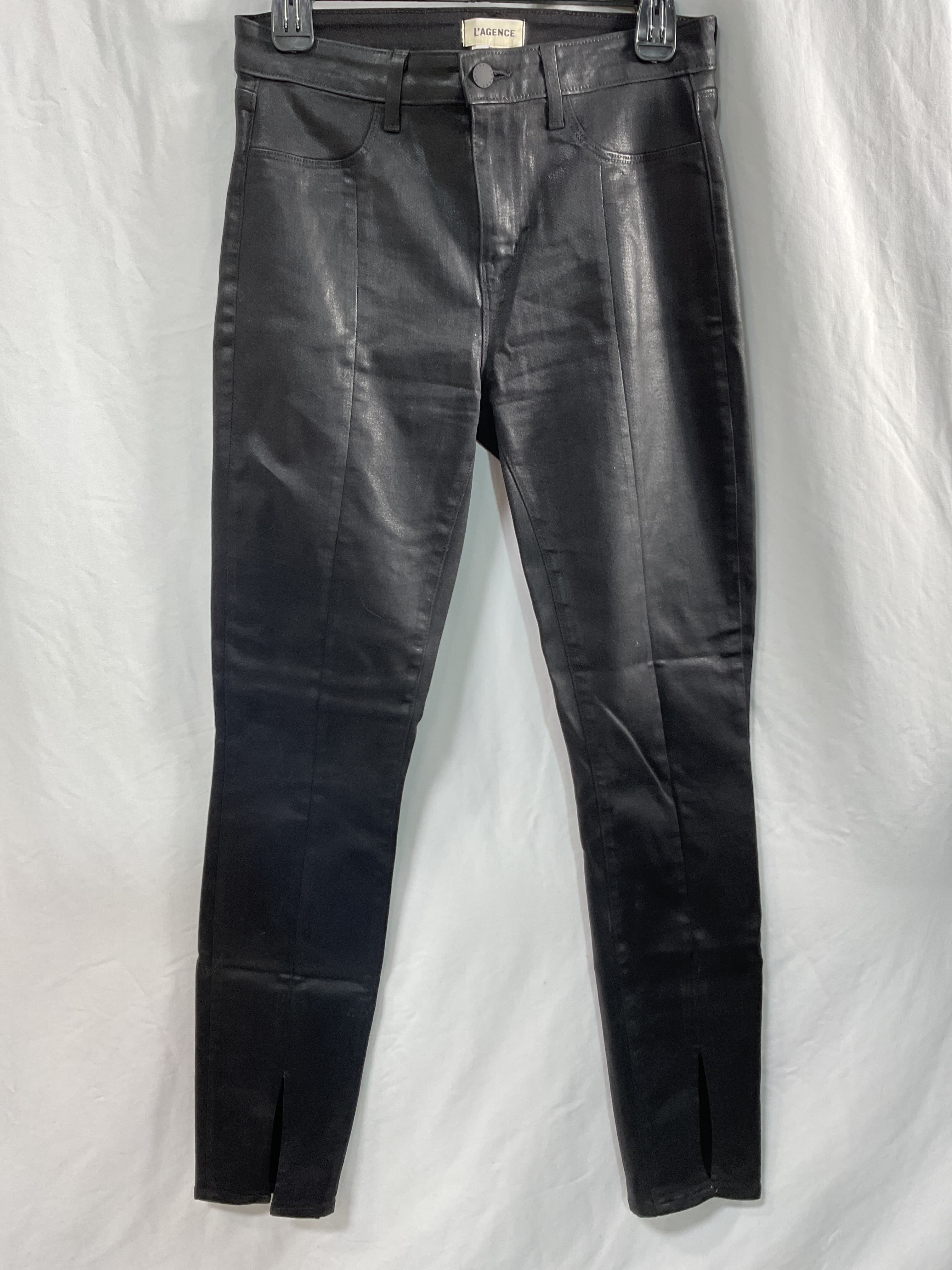 Jyothi High Rise Split Ankle In Noir Coated - Image 3