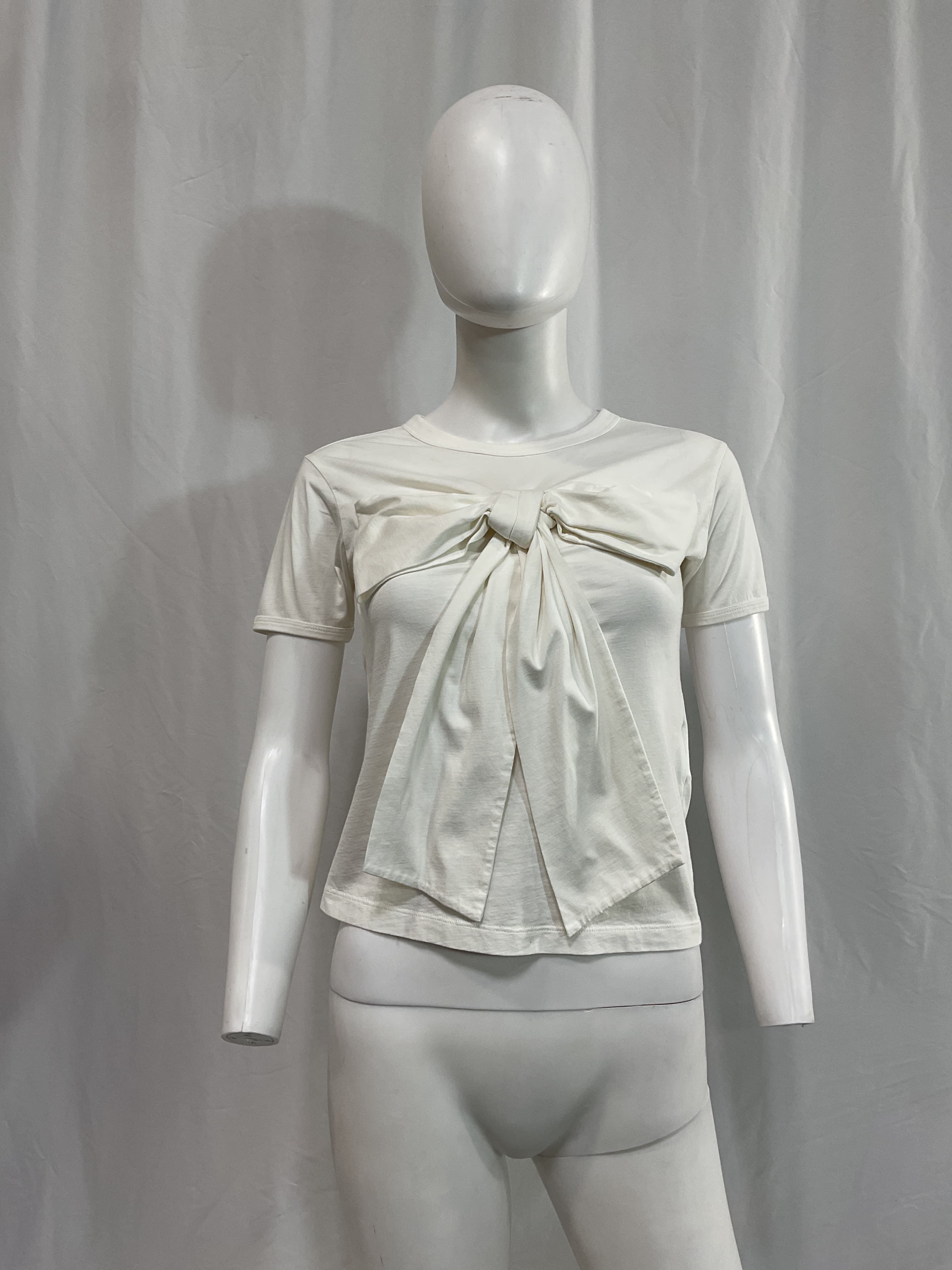 White Big Ribbon T-Shirt - Image 2