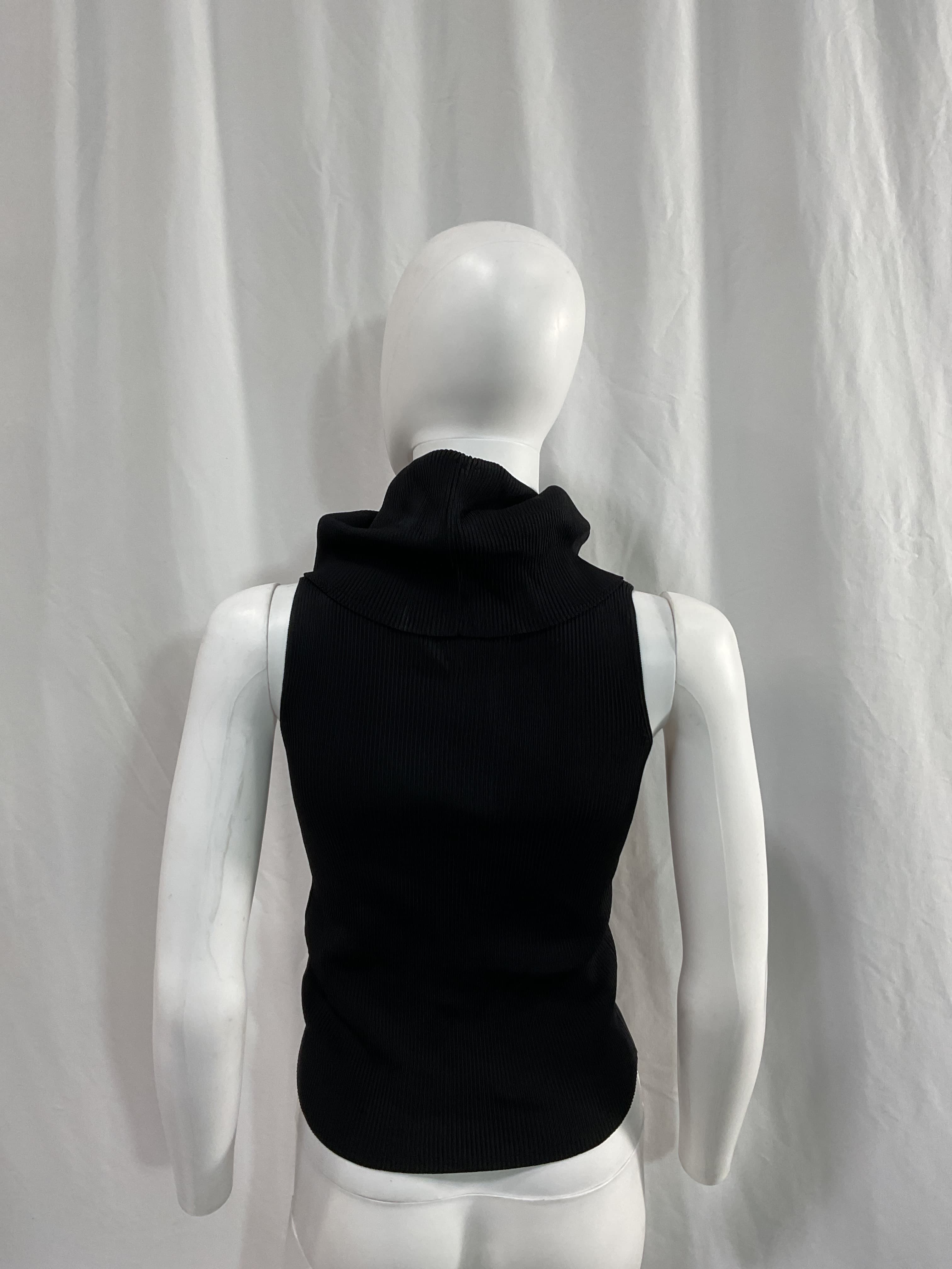 Cowl Neck Sleeveless Crop Top - Image 2