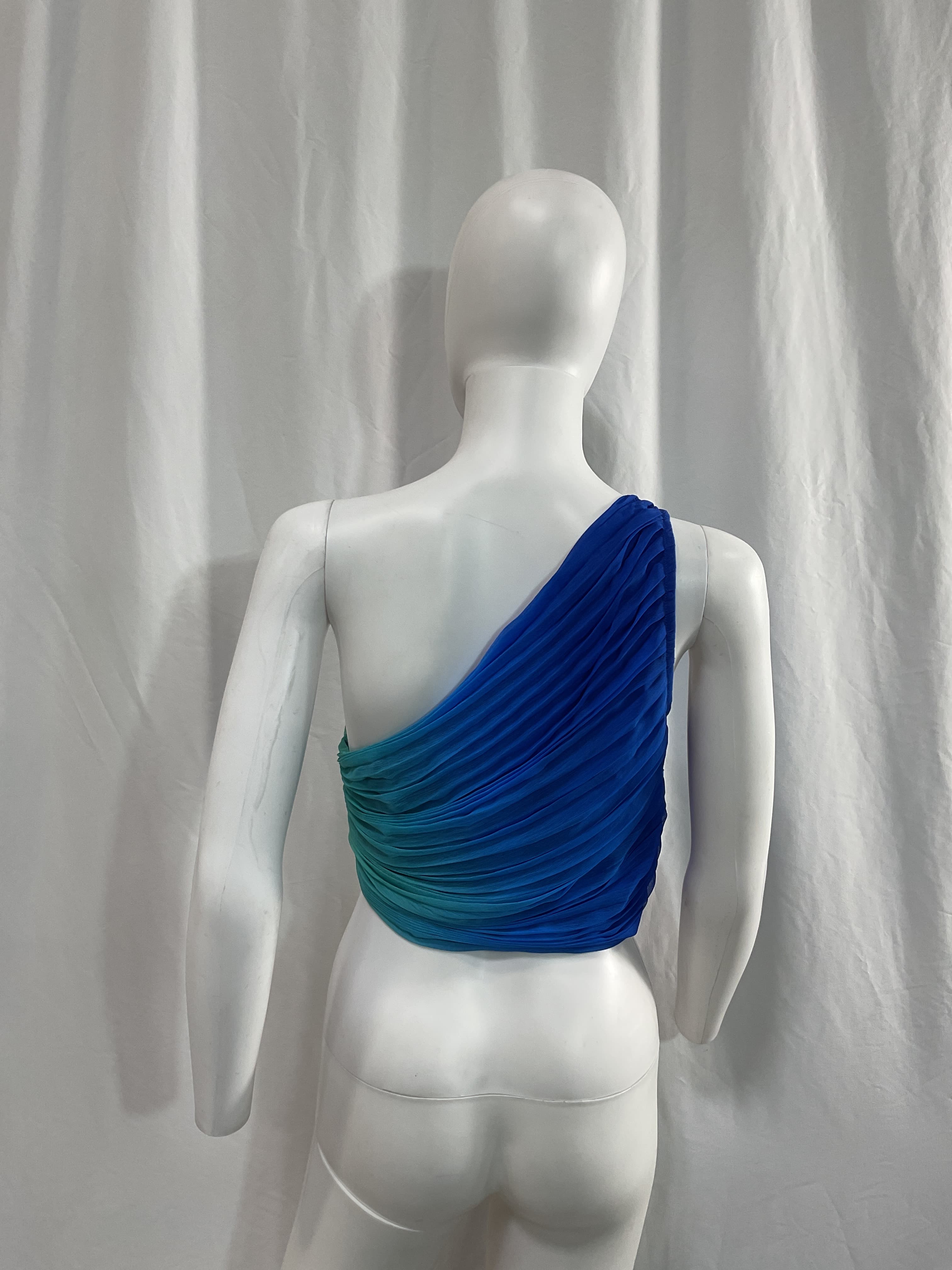 Rococo Sand X Revolve One Shoulder Top In Cobalt & Blue - Image 3
