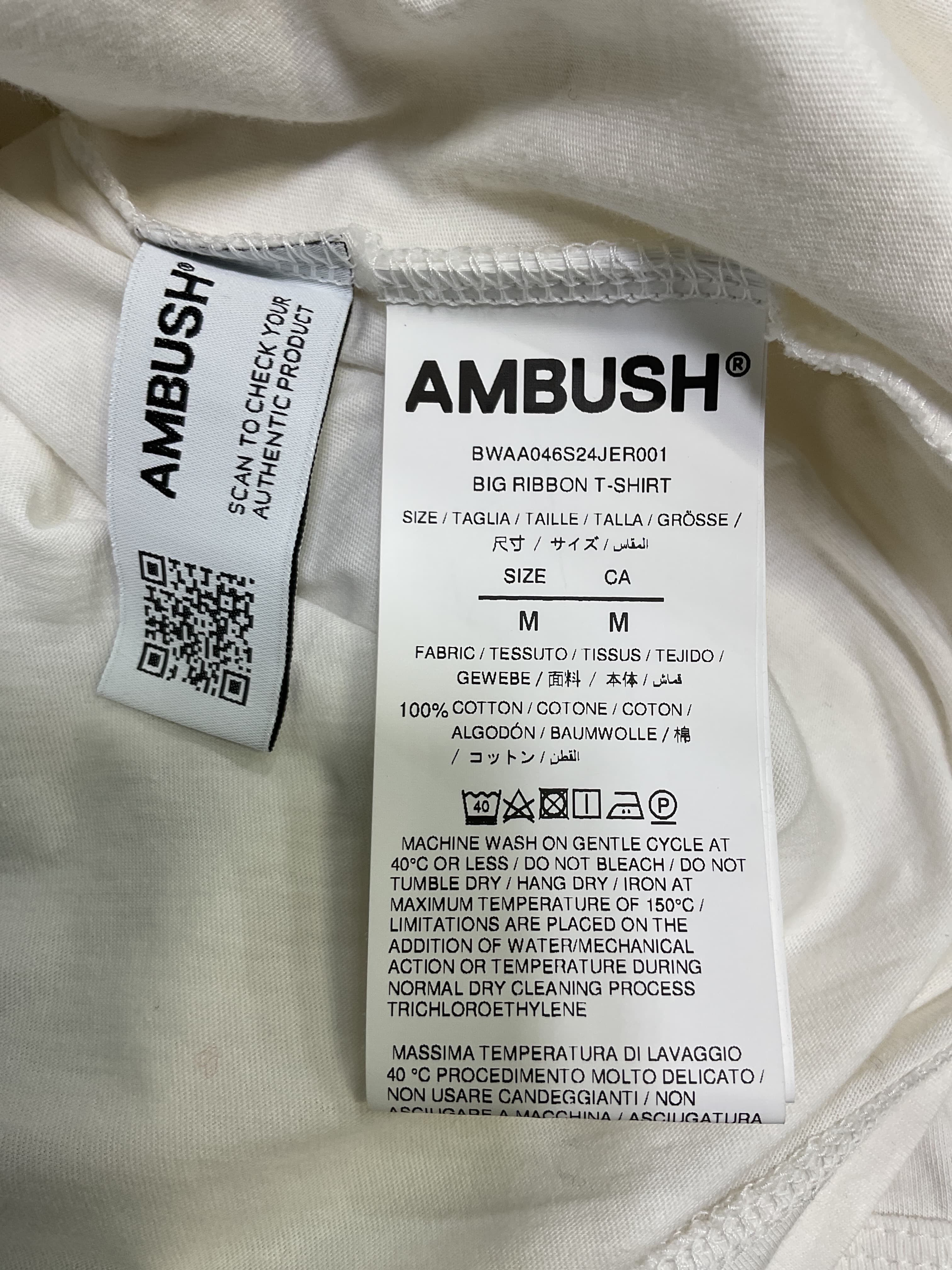 White Big Ribbon T-Shirt - Image 4