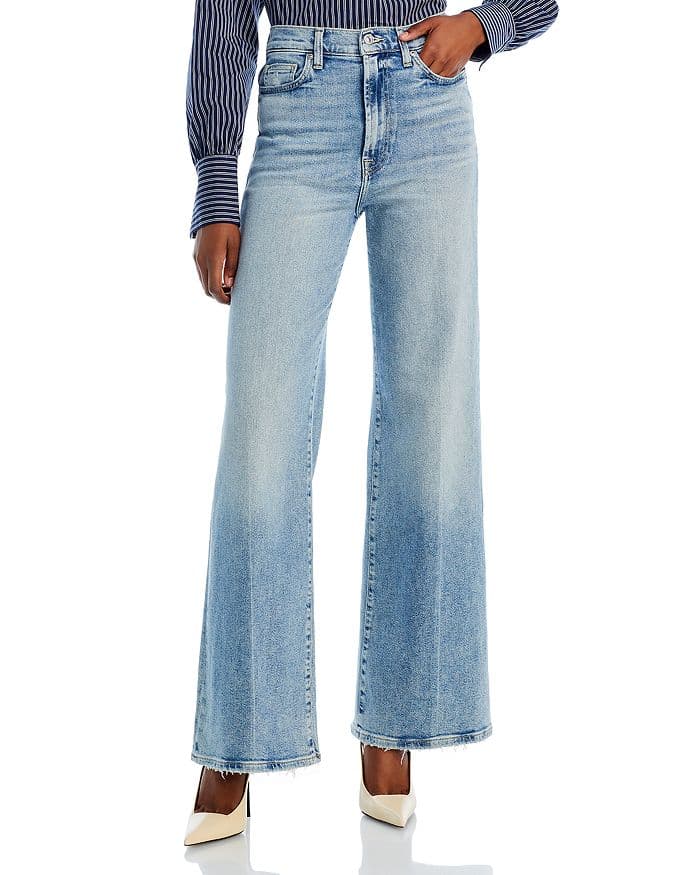 7 For All Mankind Ultra High Rise Jo Wide Leg Jeans - Image 1