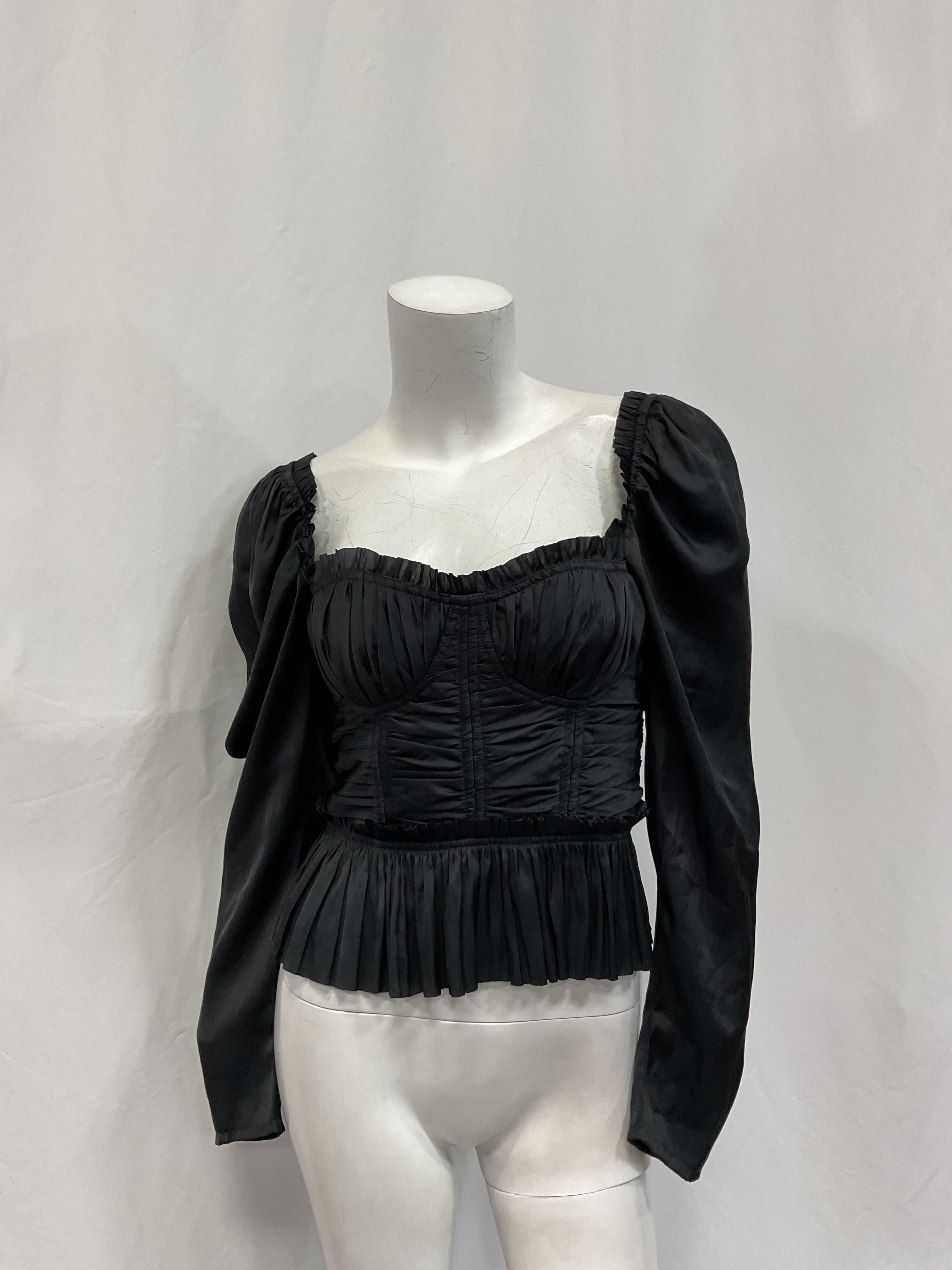 Mia Blouse In Noir - Image 2