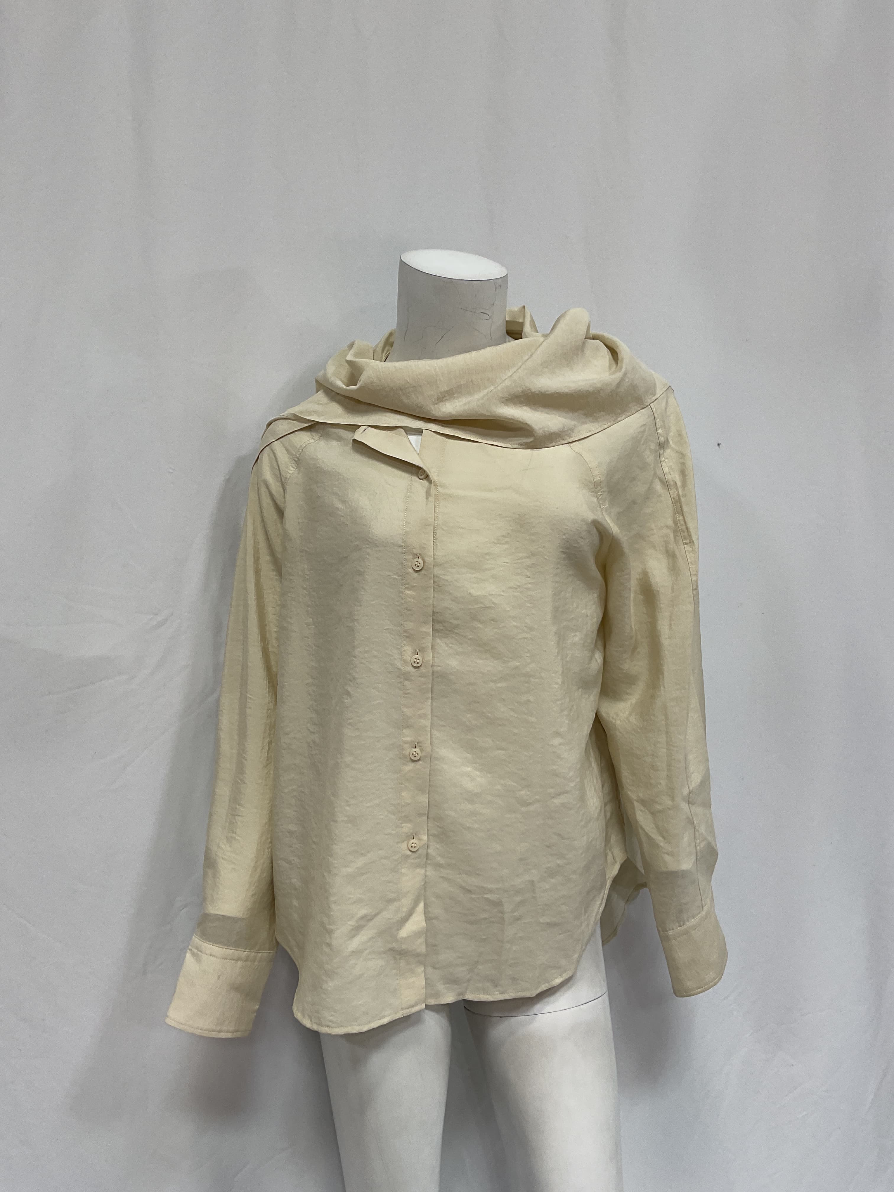Scarf-Detail Silk Blouse - Image 3