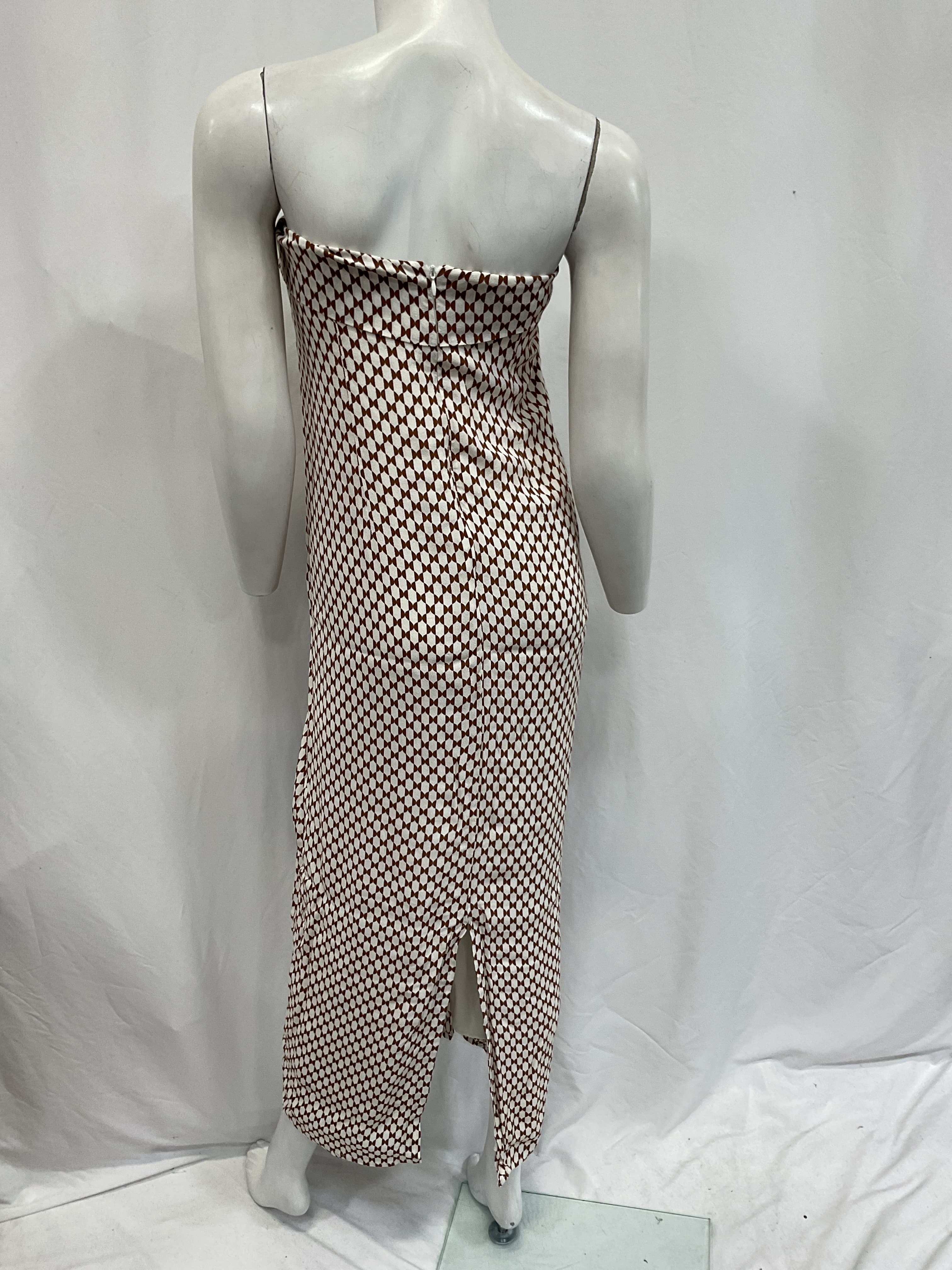 Mae White Choc Geo Strapless Dress - Image 2