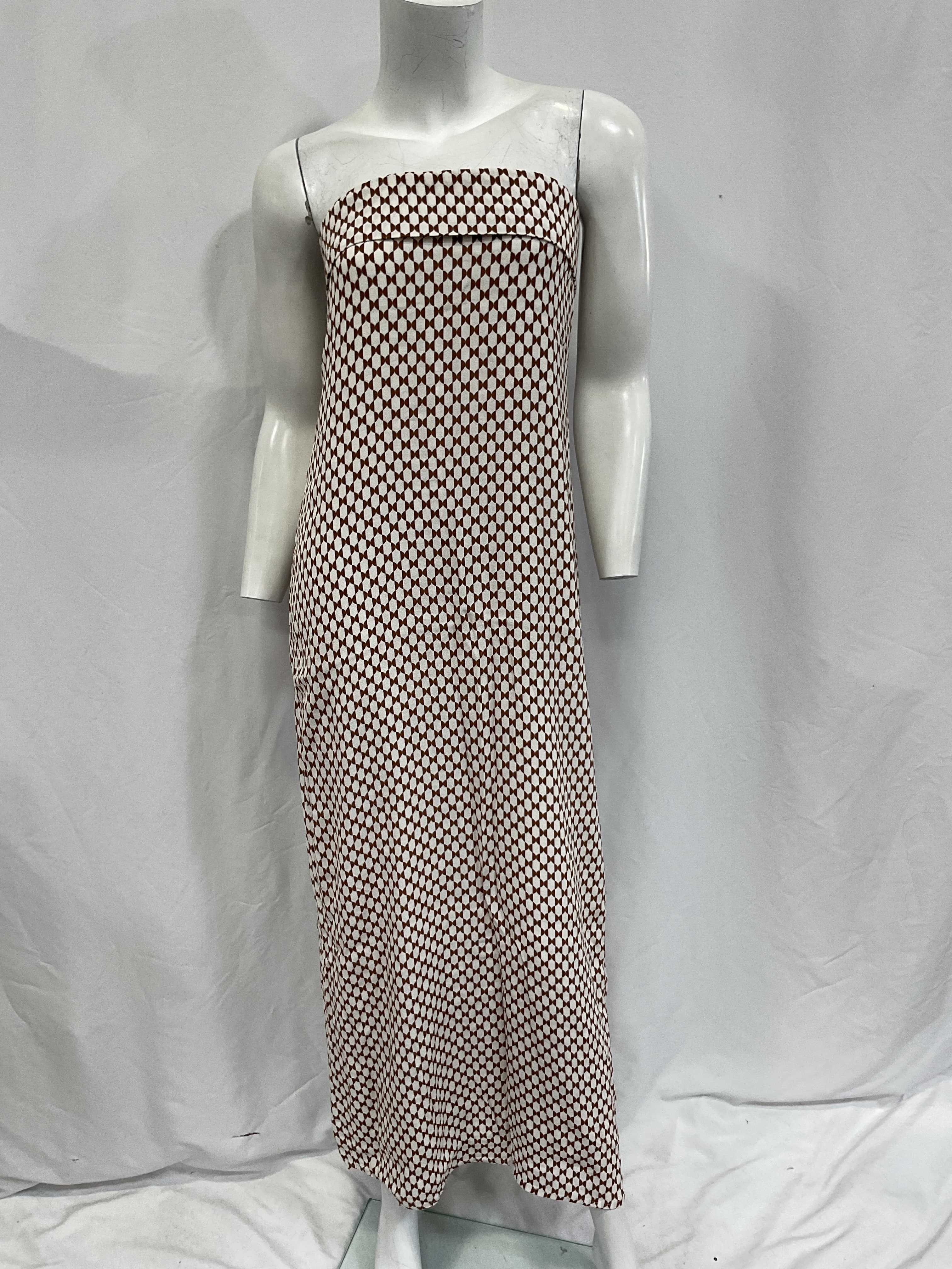 Mae White Choc Geo Strapless Dress - Image 4