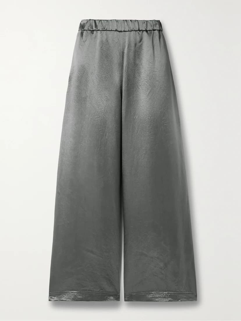 Leisure Acanto Hammered-Satin Wide-Leg Pants - Image 1
