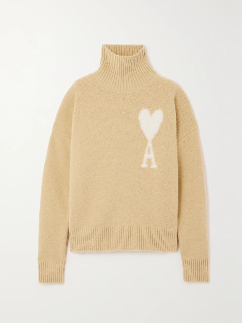 Intarsia Alpaca-Blend Turtleneck Sweater - Image 1