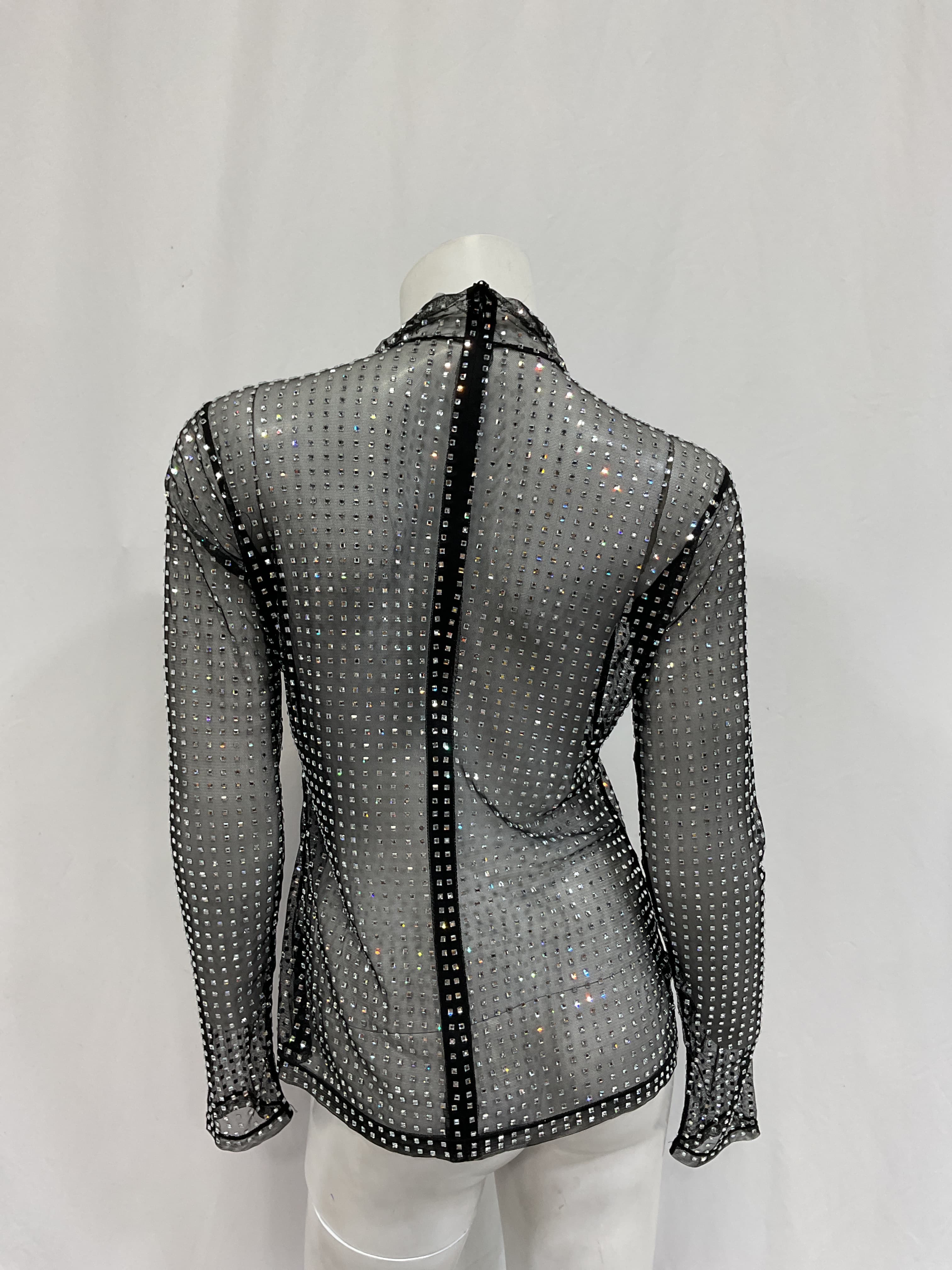 James Top In Black & Silver - Image 2
