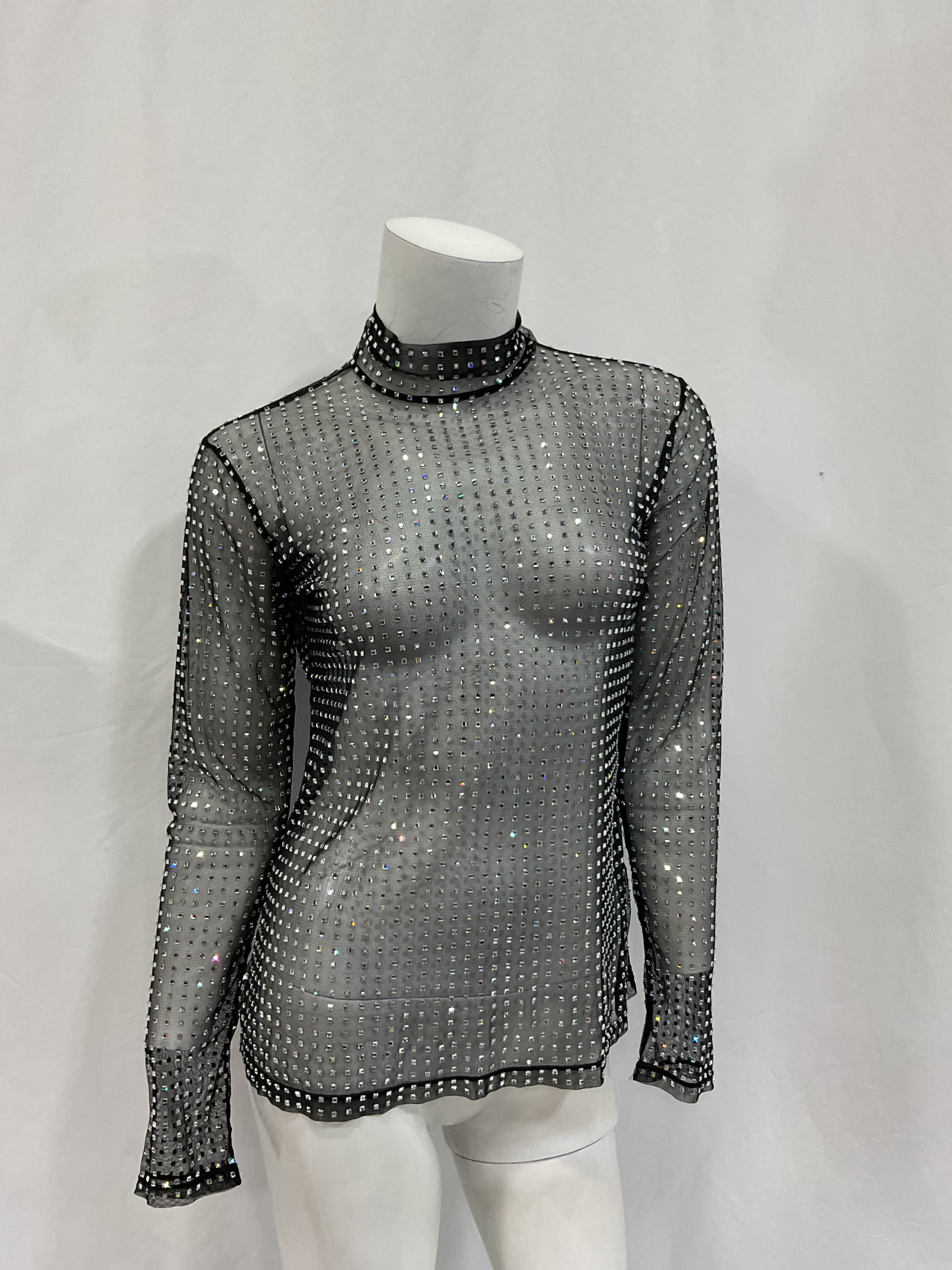 James Top In Black & Silver - Image 3