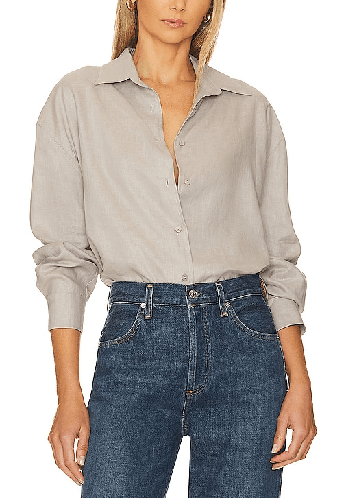 Linen Shirt In Mist - Image 1