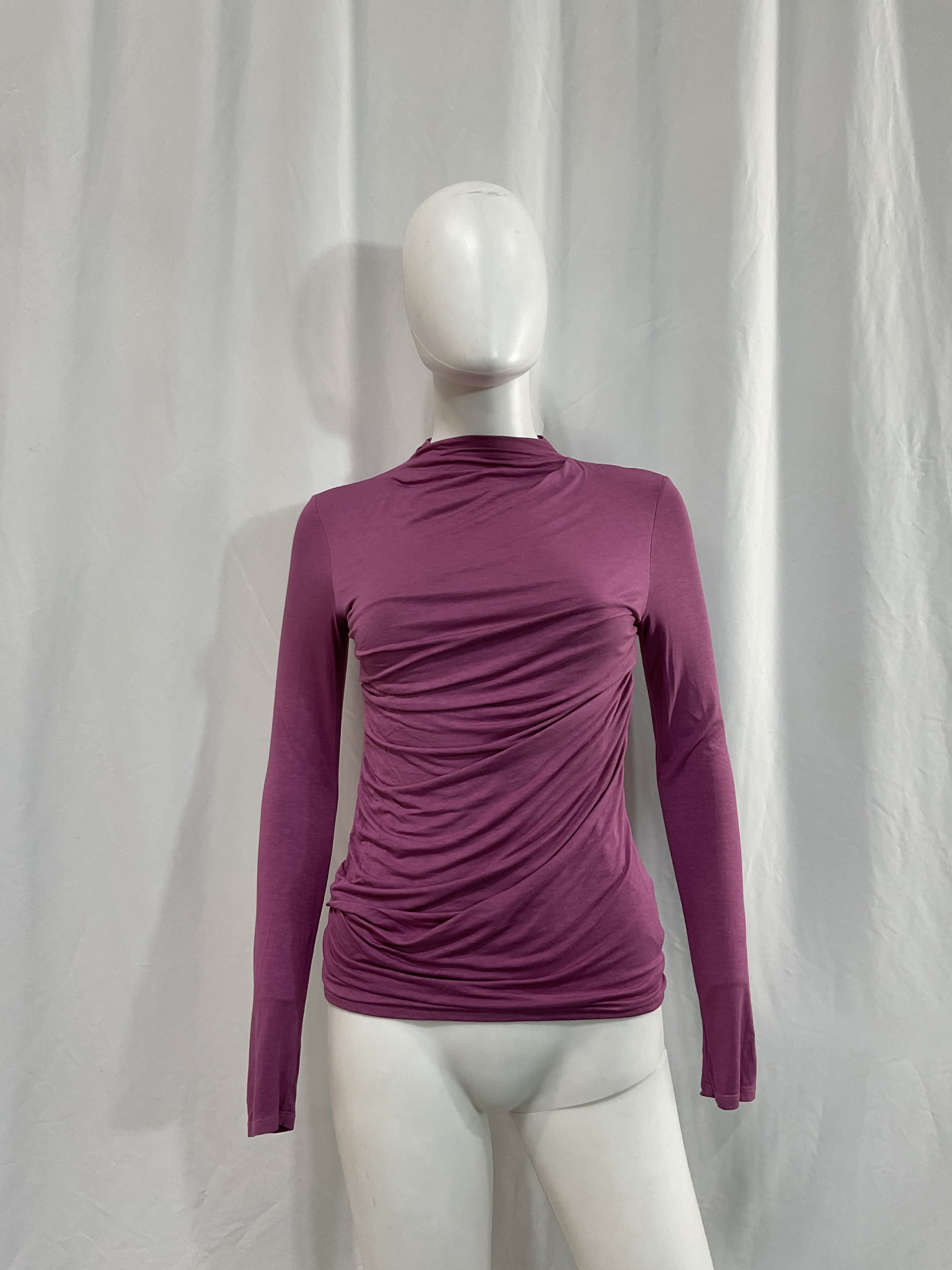 Viscose Jersey Twist Top In Rose Mauve - Image 3