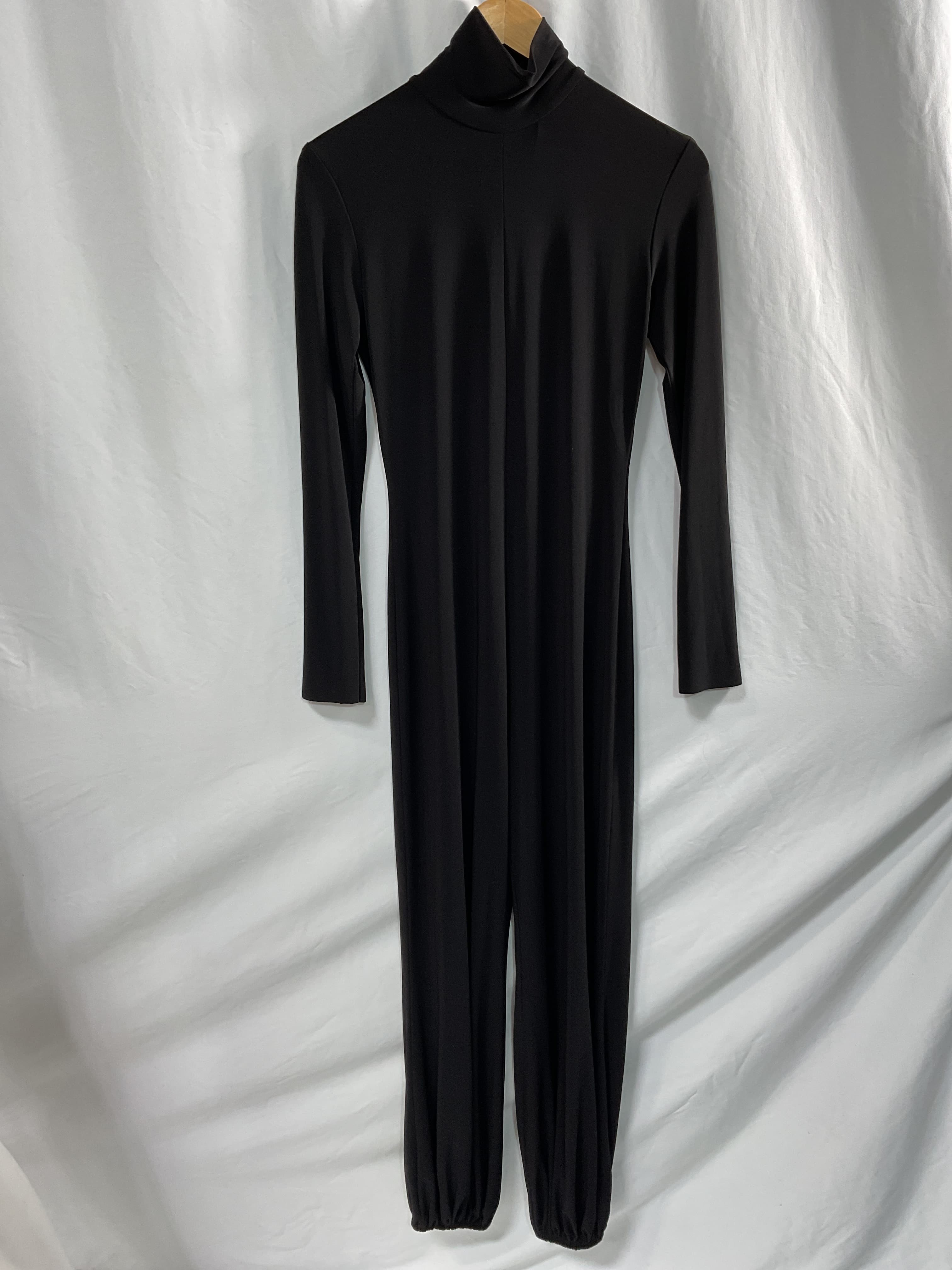 Turtleneck Jog Jumpsuit In Black - Image 2