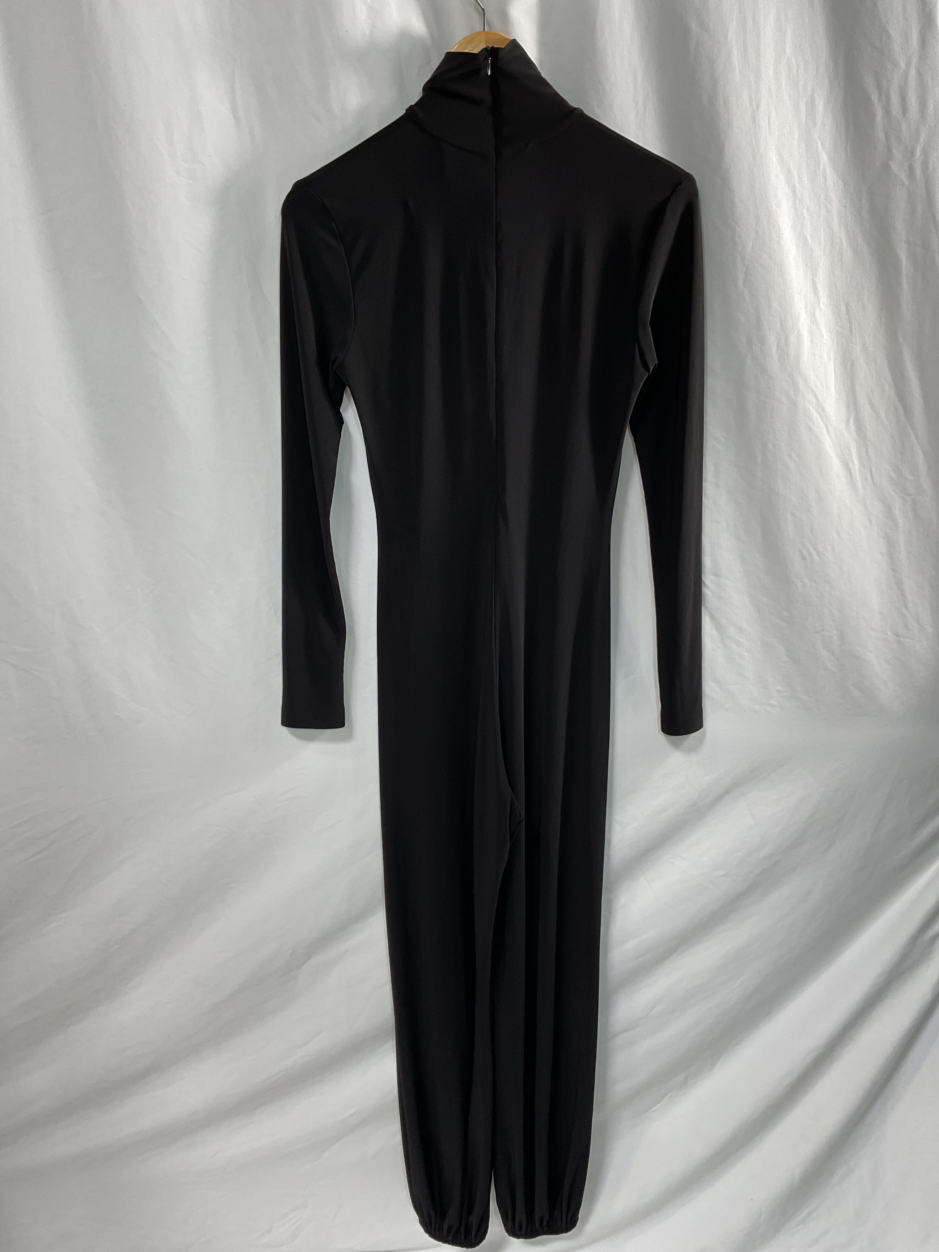 Turtleneck Jog Jumpsuit In Black - Image 3