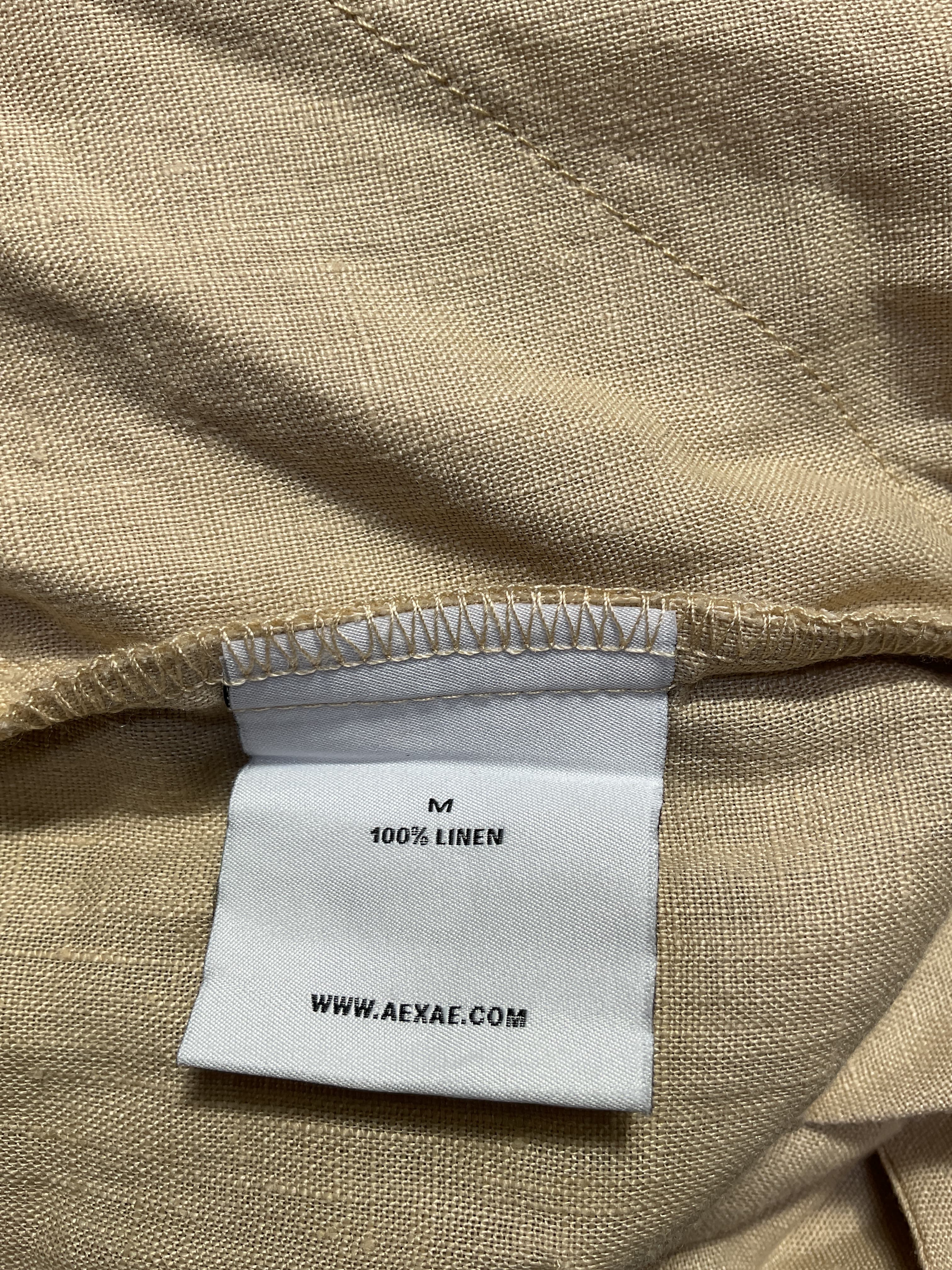 Linen Highrise Trousers In Beige - Image 4