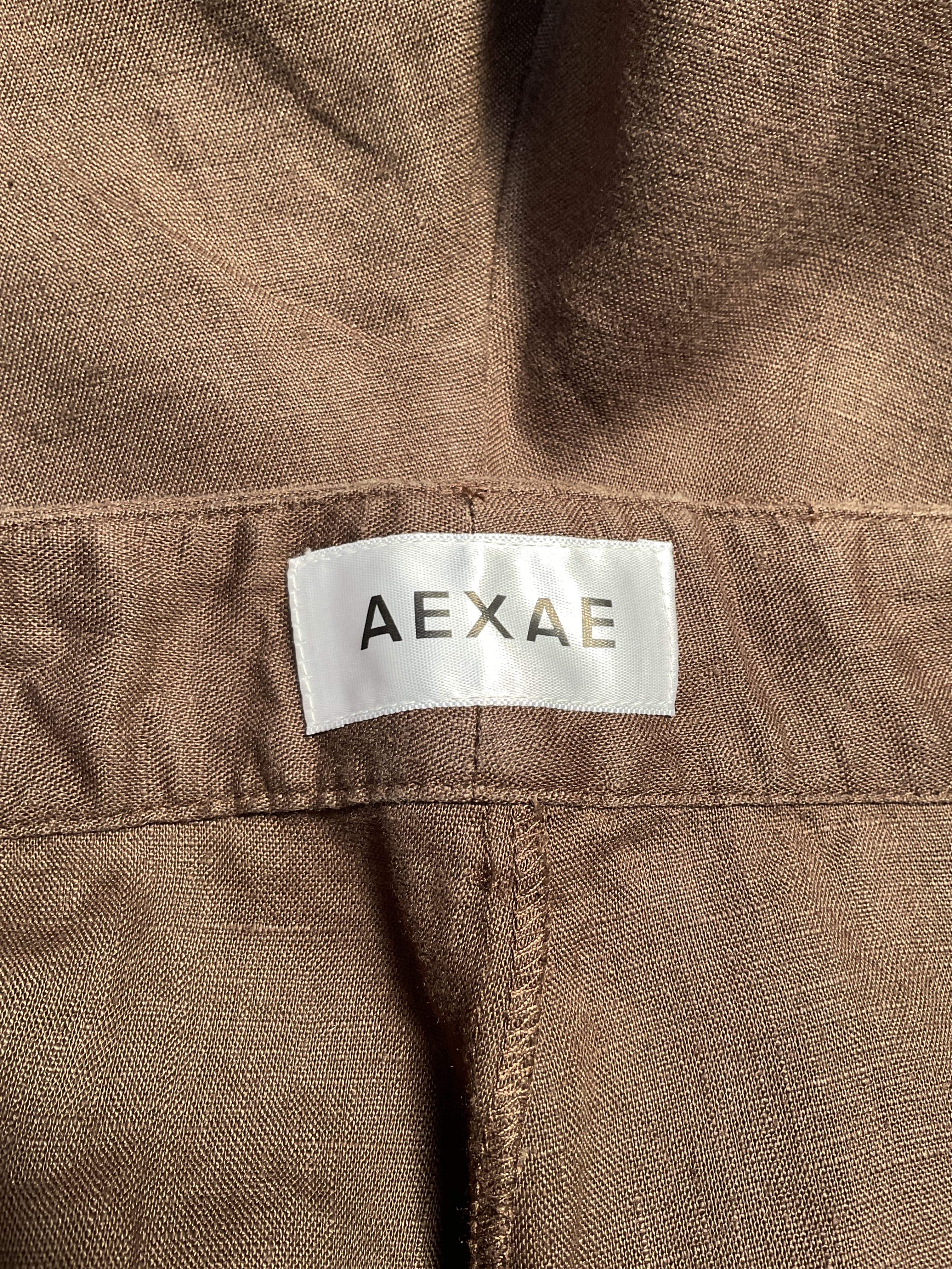 Linen Trouser In Brown - Image 4