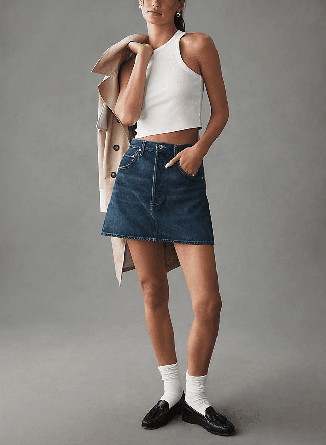 Denim Mini Skirt - Image 1