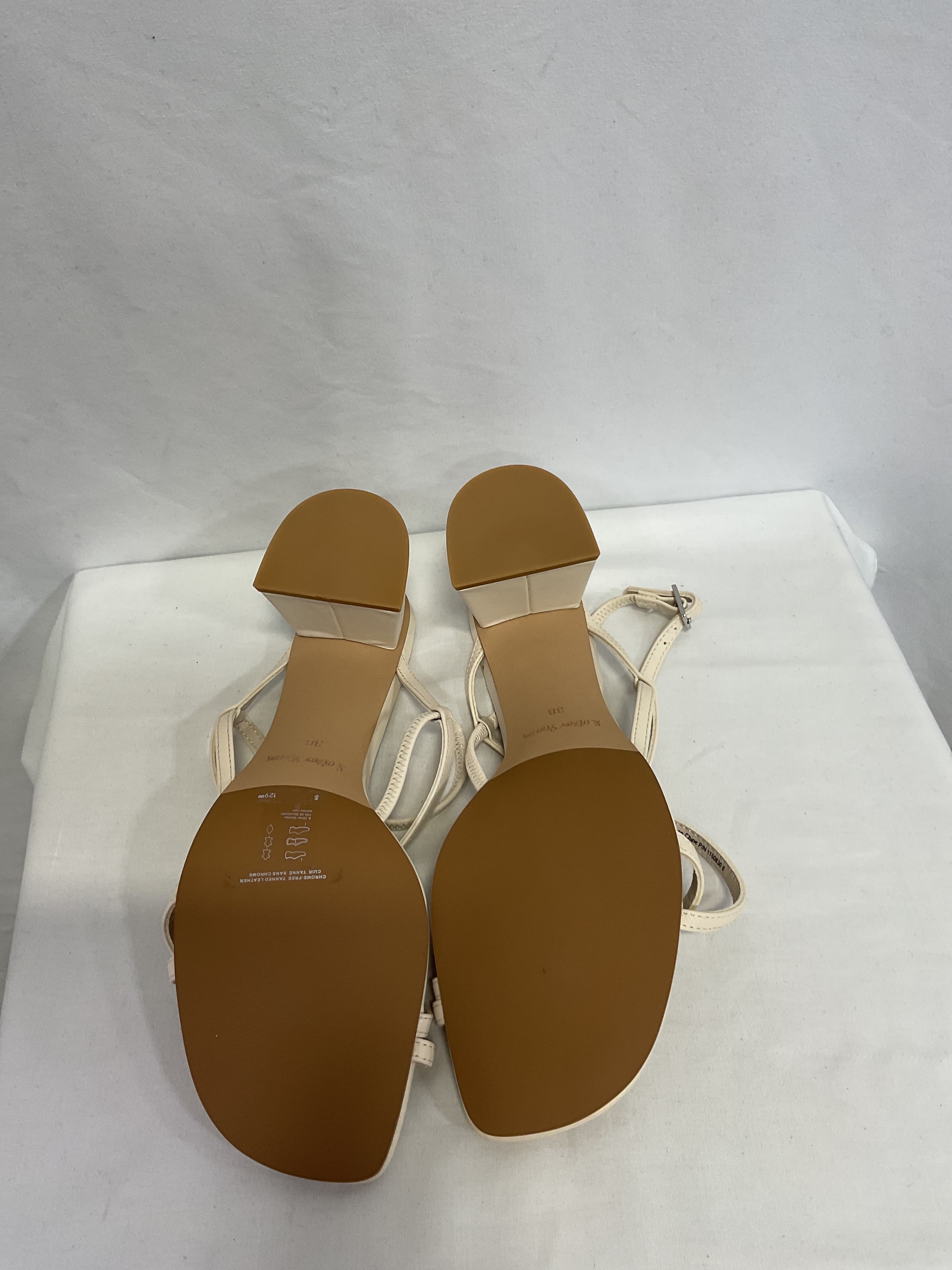 Strappy Block Heel Leather Sandals - Image 2