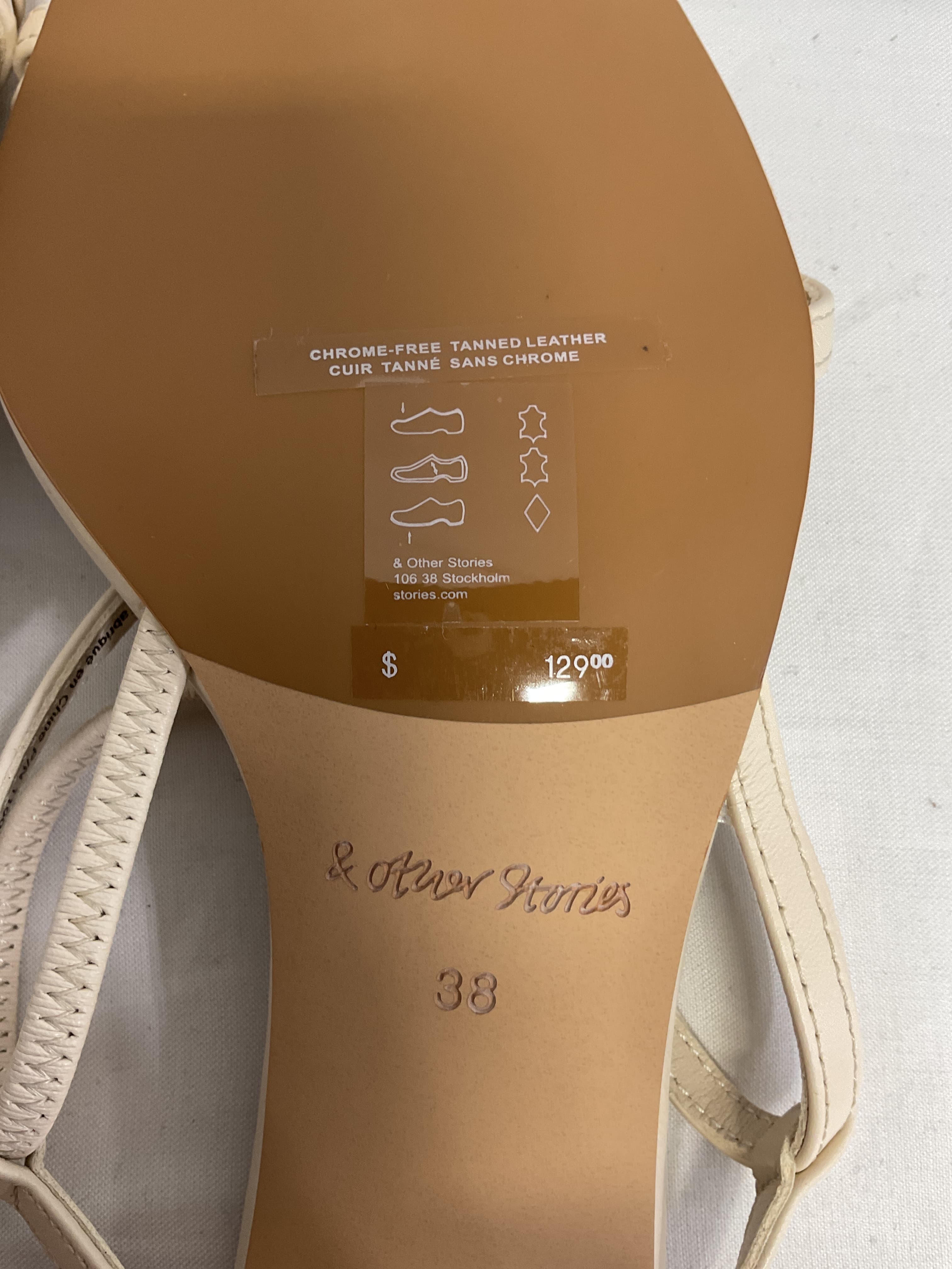 Strappy Block Heel Leather Sandals - Image 3