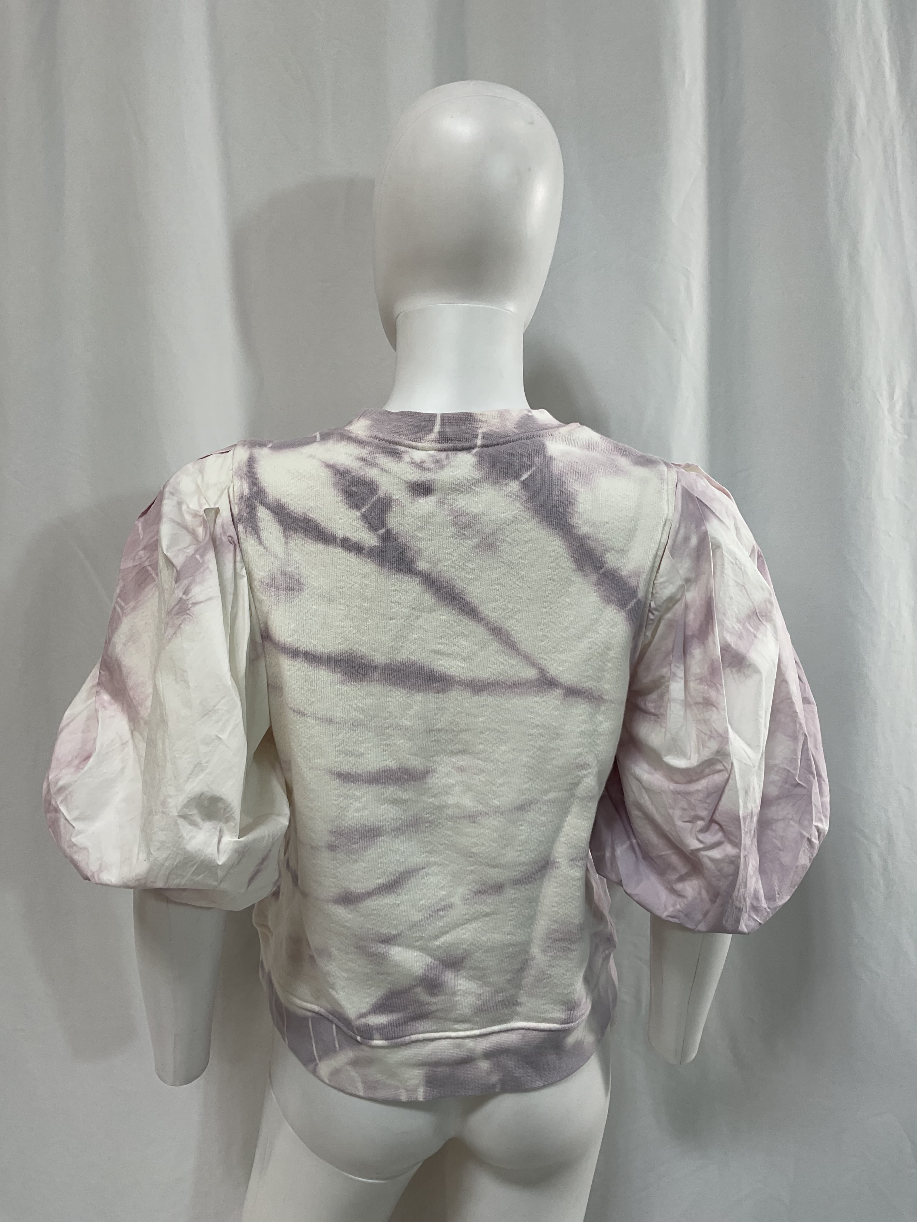 Tie-Dye Print Crew Neck Crop Top - Image 2