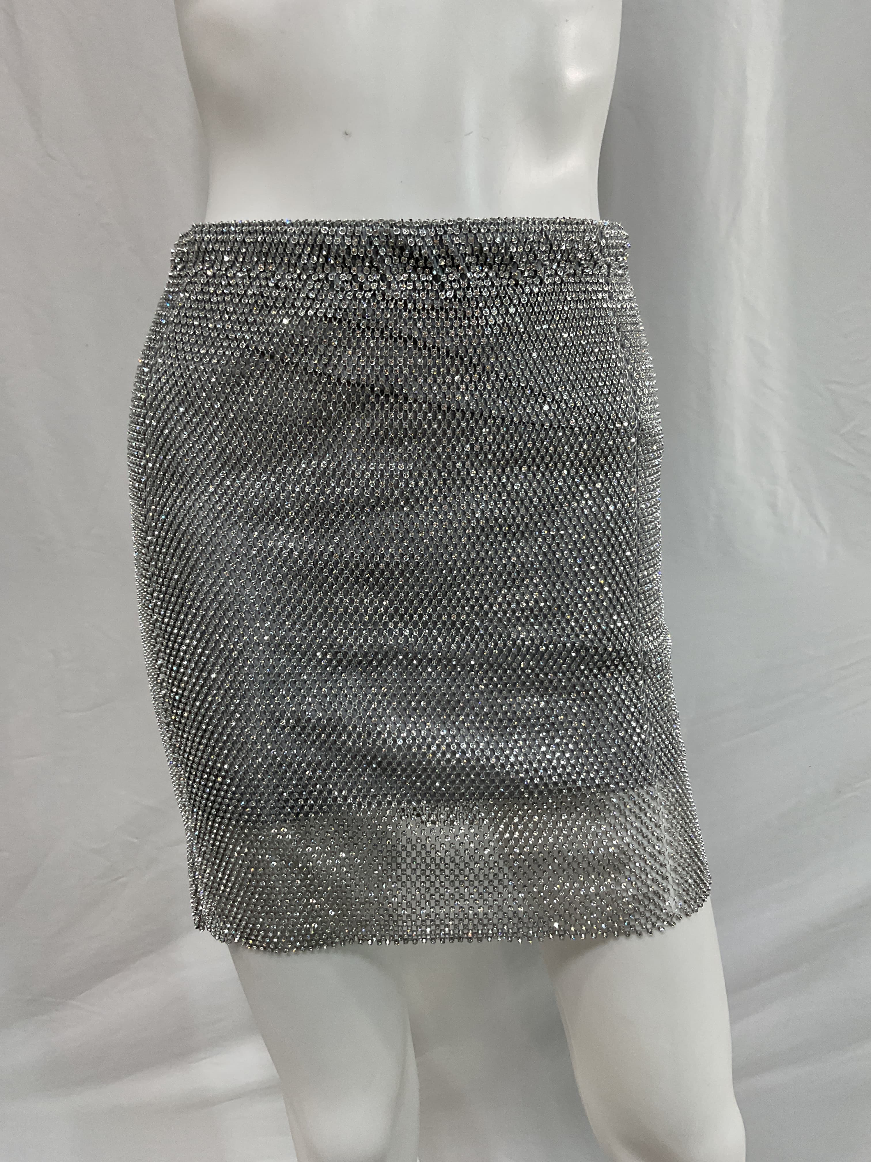 Santa Brands X Revolve Mini Skirt In Silver - Image 3