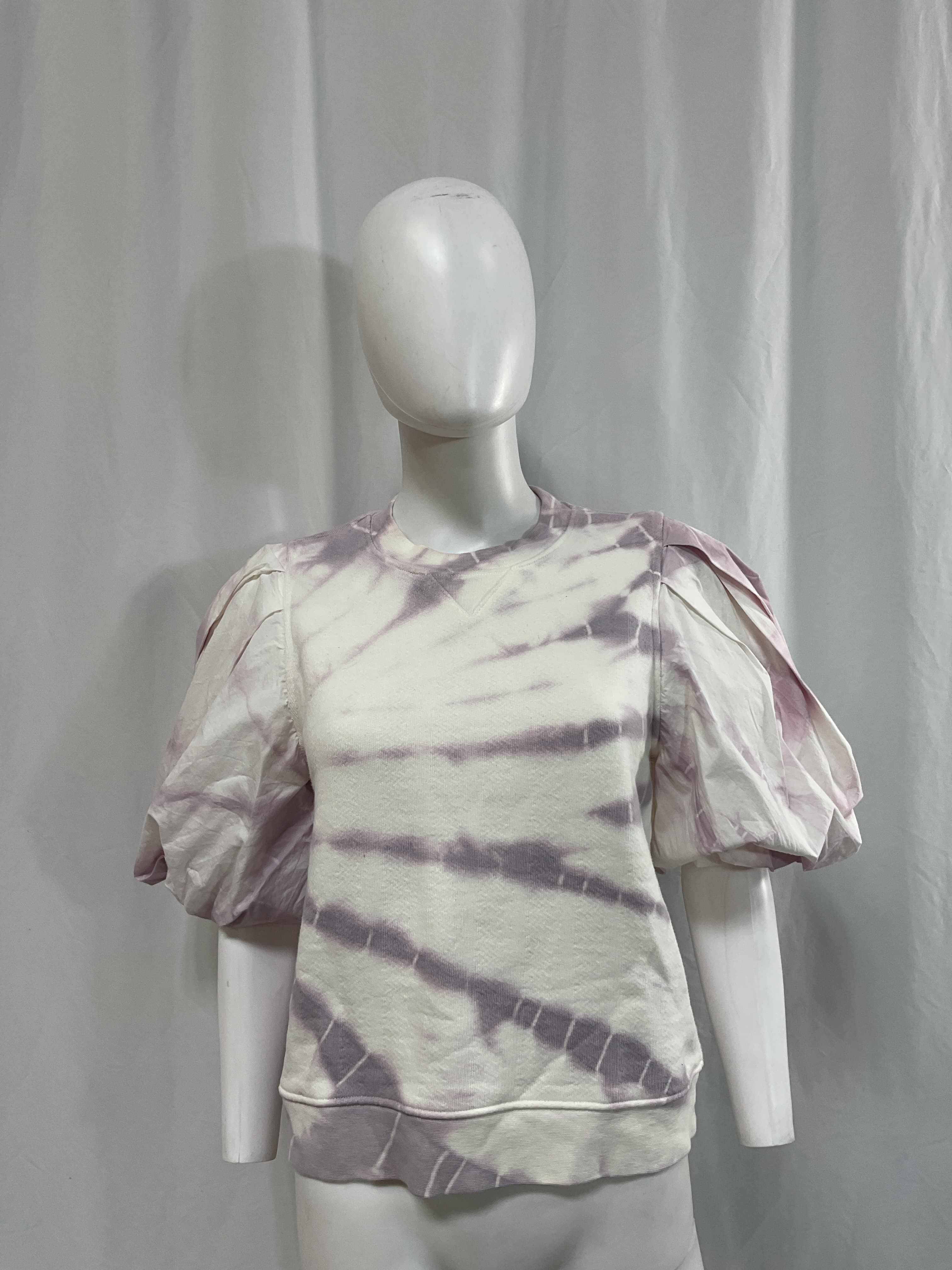 Tie-Dye Print Crew Neck Crop Top - Image 3