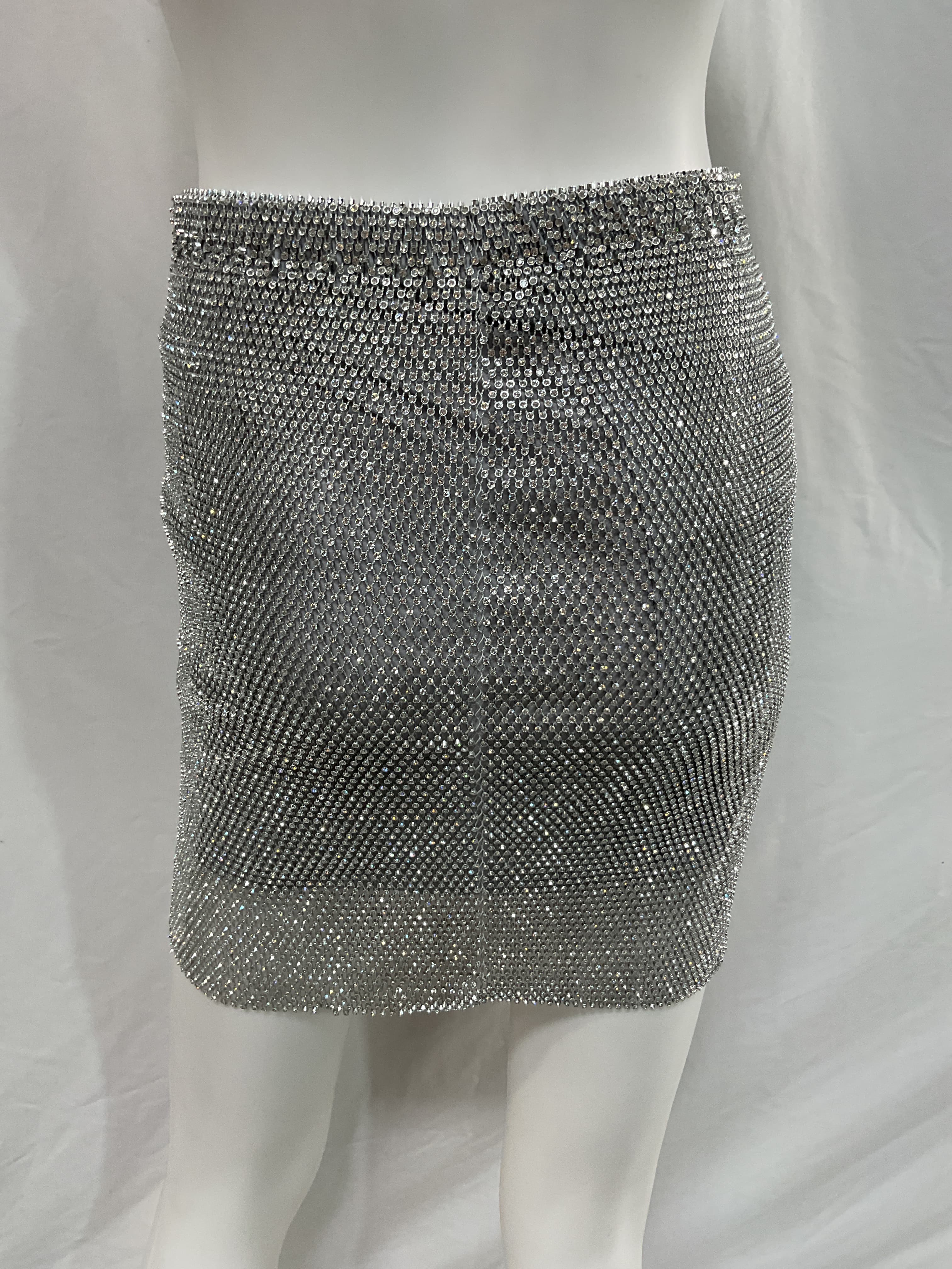 Santa Brands X Revolve Mini Skirt In Silver - Image 4
